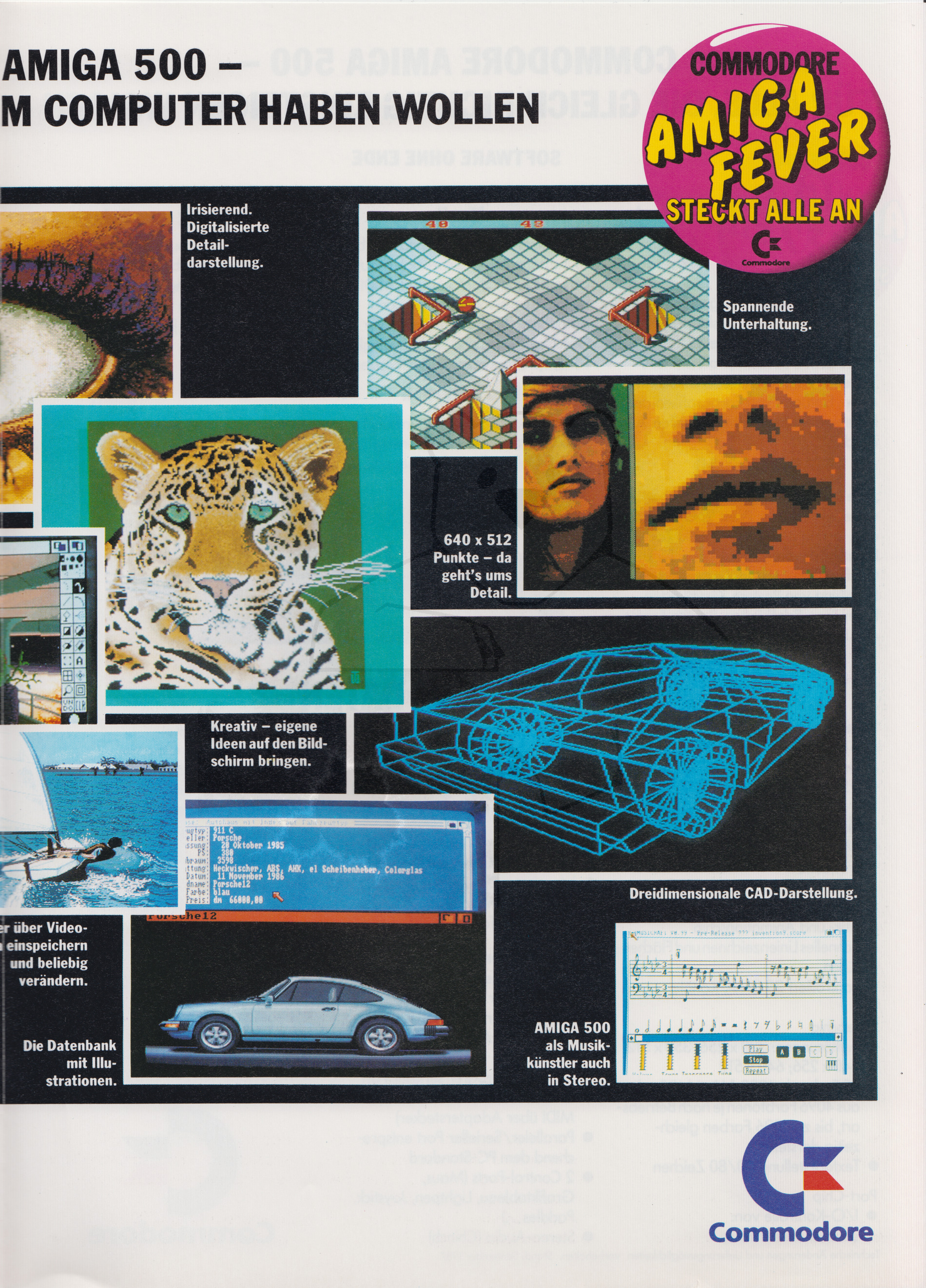 Commodore Werbeflyer "Commodore Amiga Fever", Seite 3