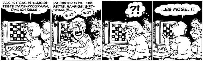 Anfang der 1990’er Jahre hat Karl Bihlmeier eine Comicfigur entwickelt, die bei Amiga Fans zum Kult wurde.<br>Es war „Hermann der User“, er beschäftigt sich mit den typischen Problemen eines Computer-Nerd in und mit seinem Umfeld.<br>Veröffentlicht wurden diese unter anderem im „Amiga Magazin“ des Markt & Technik Verlags.<br>Vielen Dank an Karl Bihlmeier für die Erlaubnis zur Veröffentlichung 😉<br>