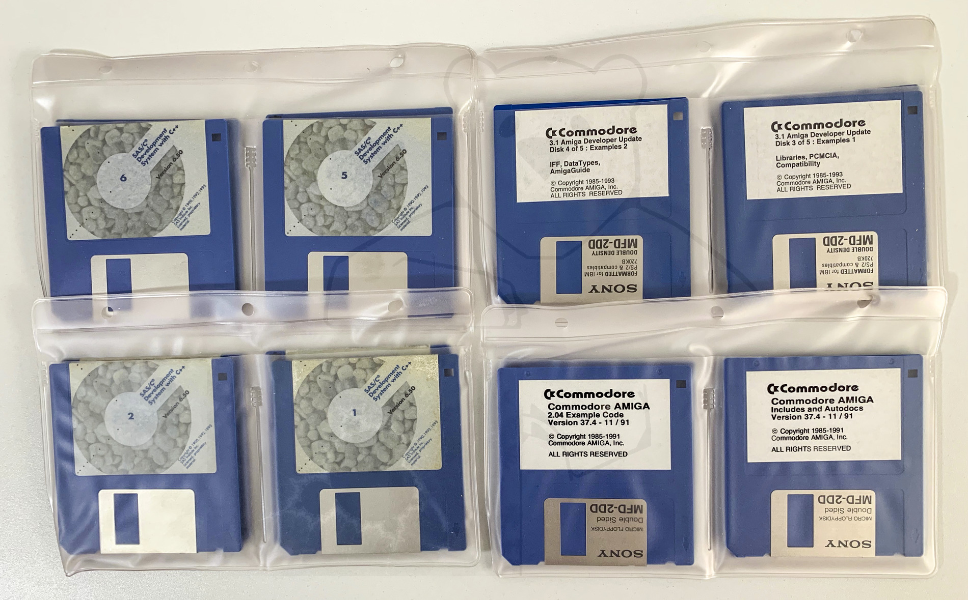 SAS/C (Lattice) - Installationsdisketten der Version 6.5 und Commodore SDK