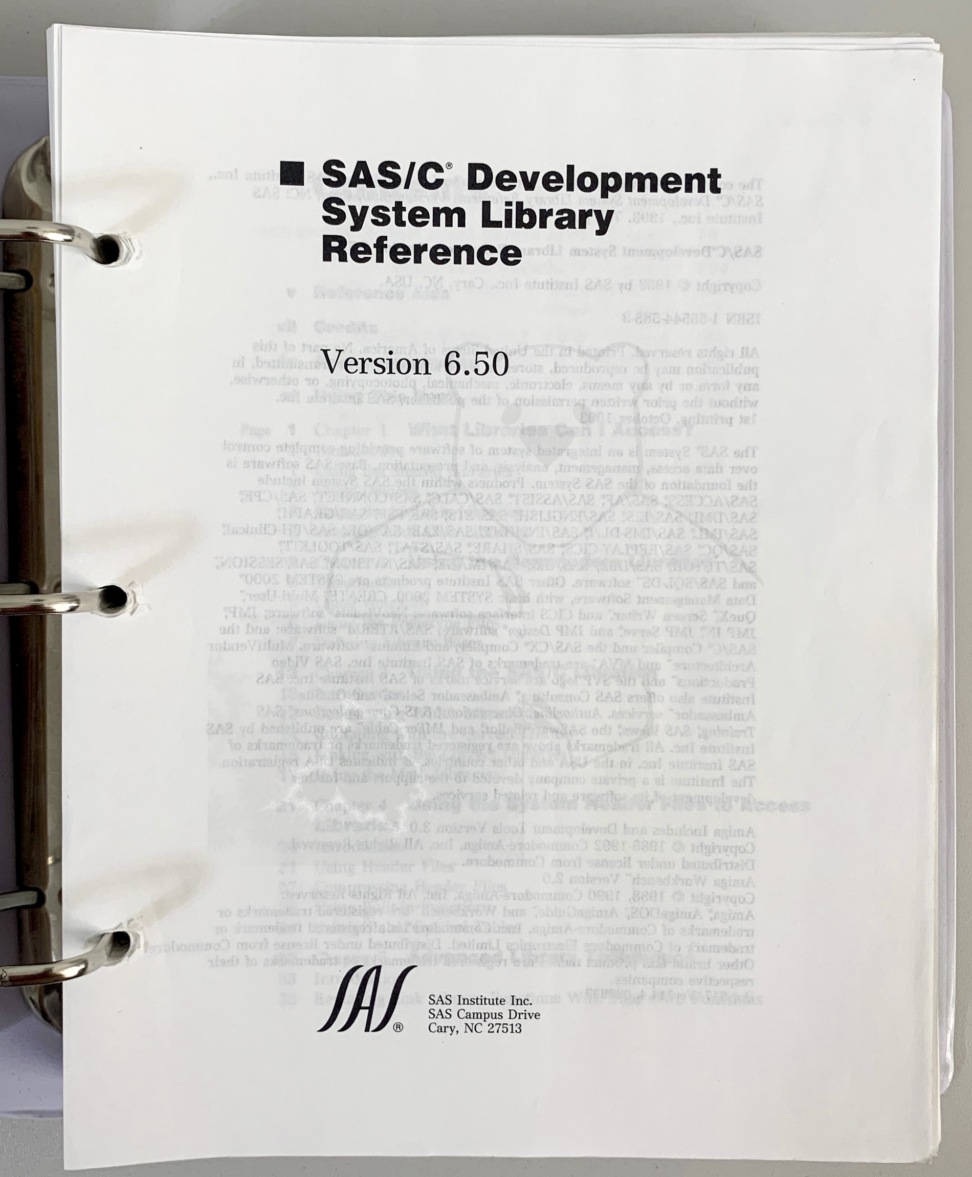 SAS/C (Lattice) - System Reference Library