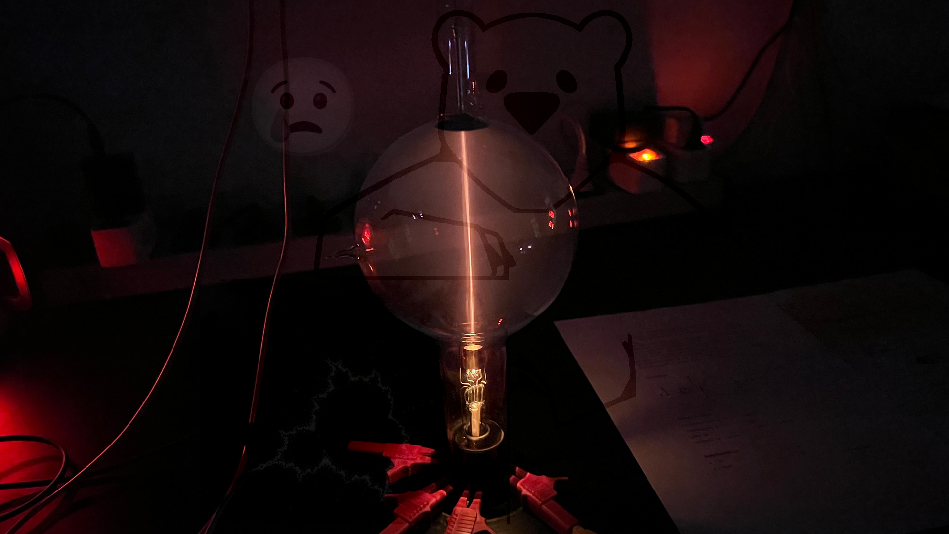 Demonstrationsröhre Fadenstrahlröhre #7509 PR2 Narva In Betrieb Bild 2