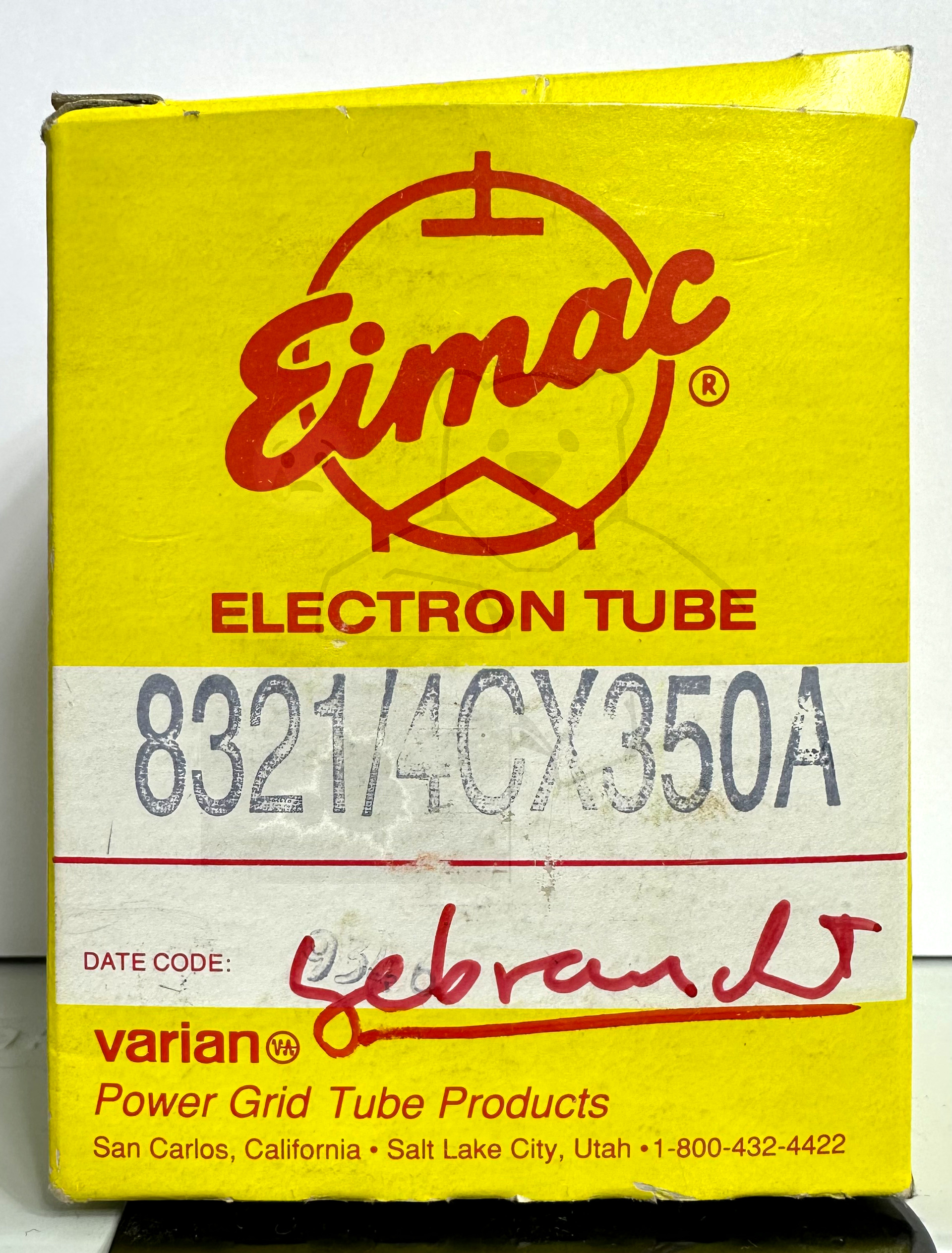 Röhre 4CX350A #8485 Verpackung Bild 1