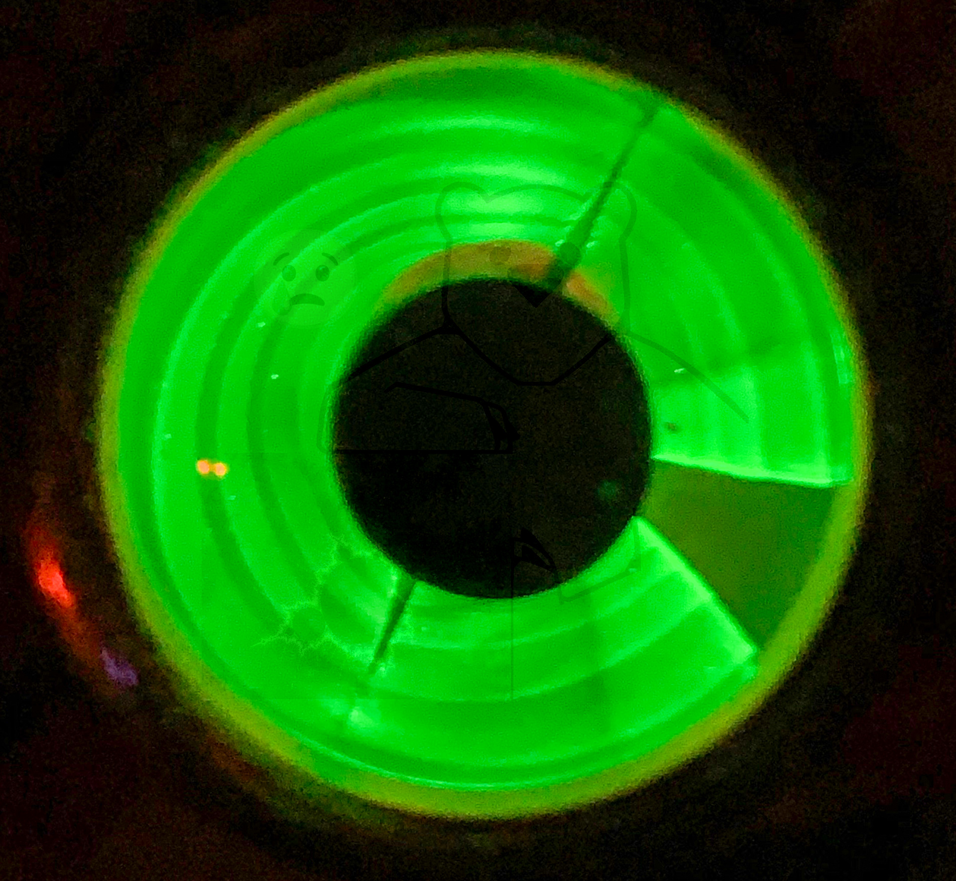 Röhre 6E5 (USA, 6pol) #5908 In Betrieb Bild 1