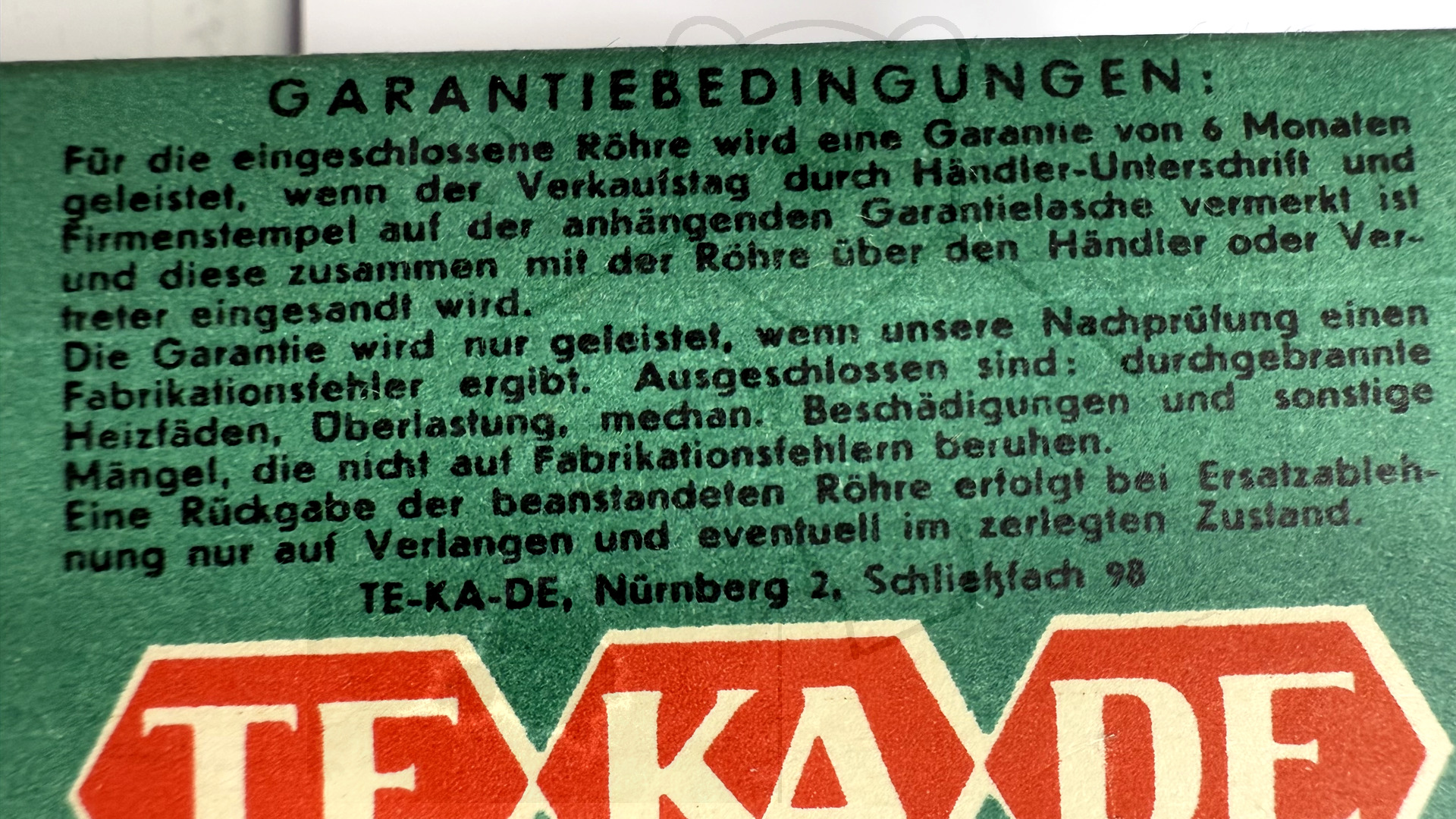 Röhre AC20 #7805 Verpackung Bild 11