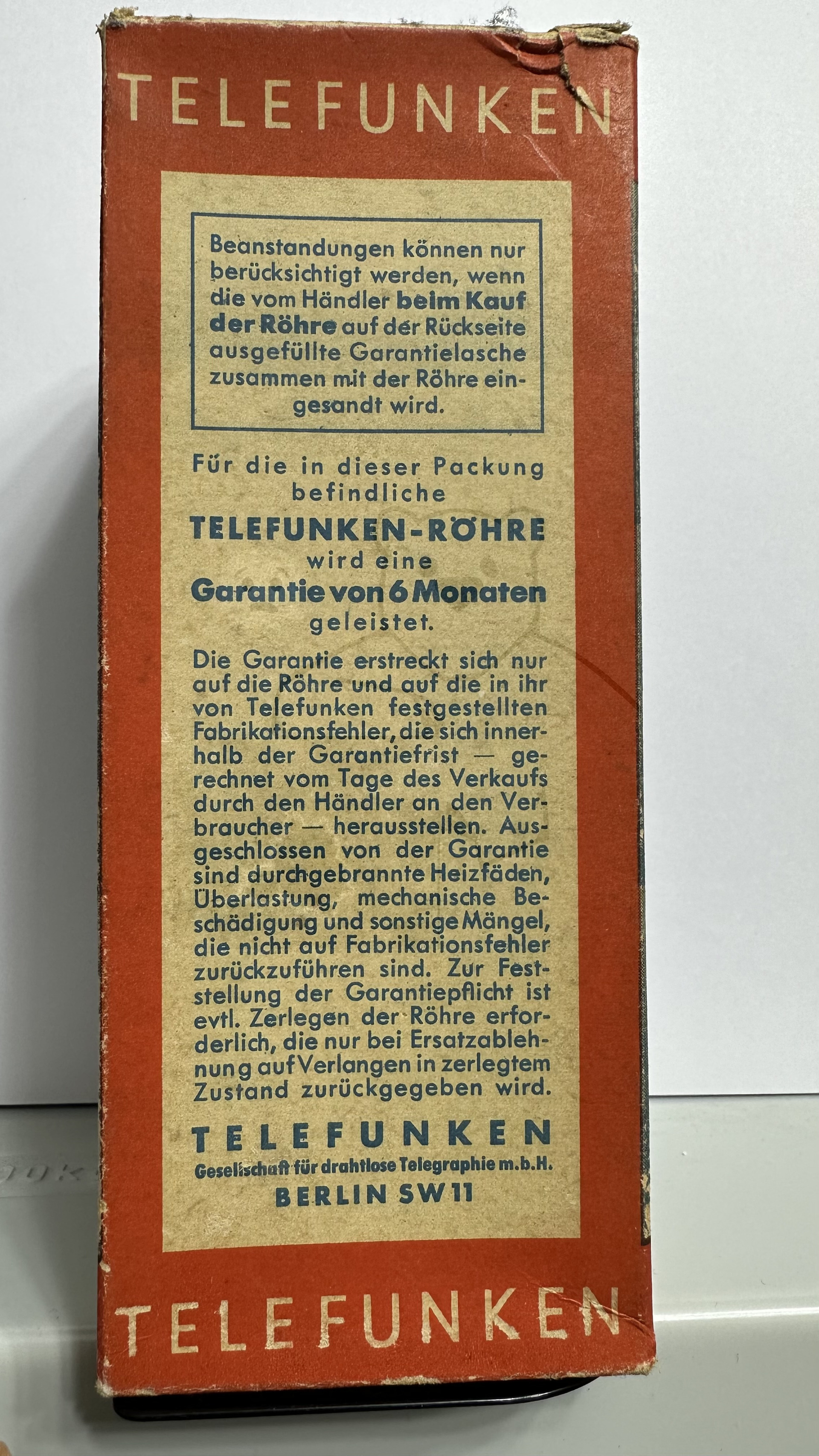 Röhre AF3 #4778 Verpackung Bild 3