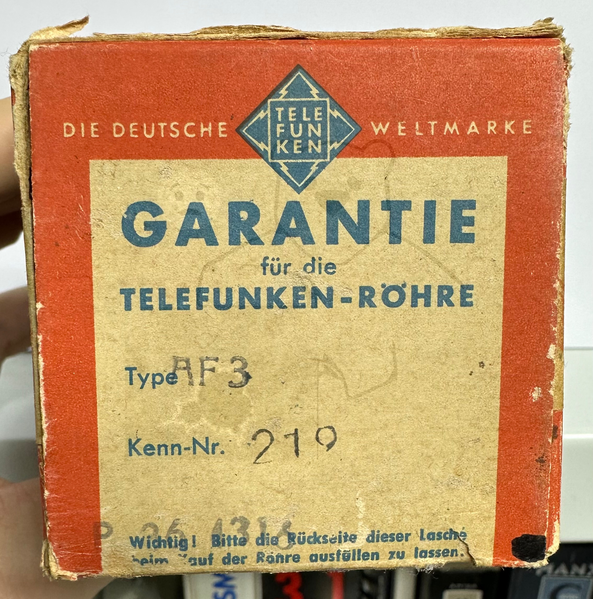 Röhre AF3 #4778 Verpackung Bild 6