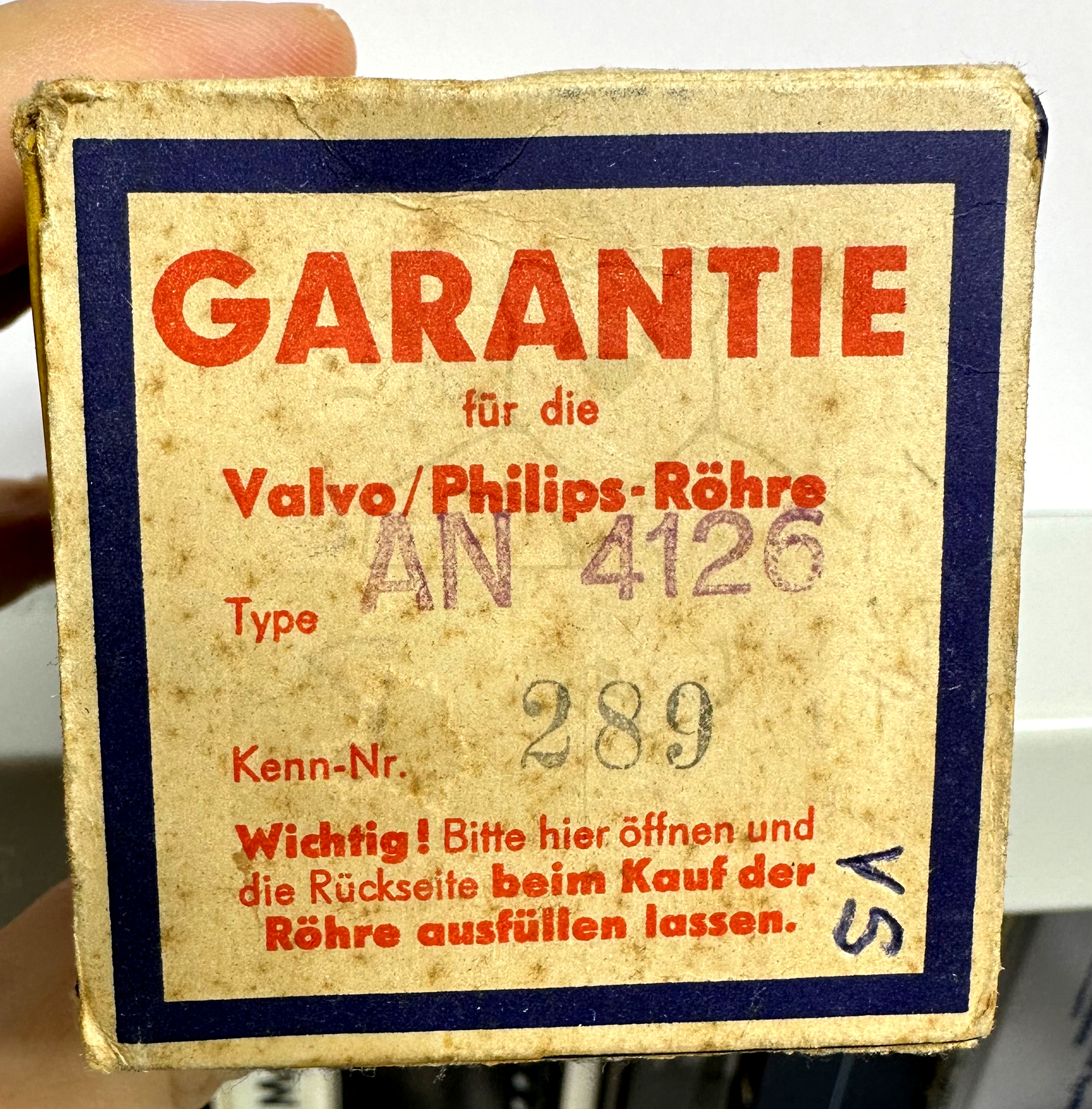 Röhre AN4126 #4781 Verpackung Bild 4