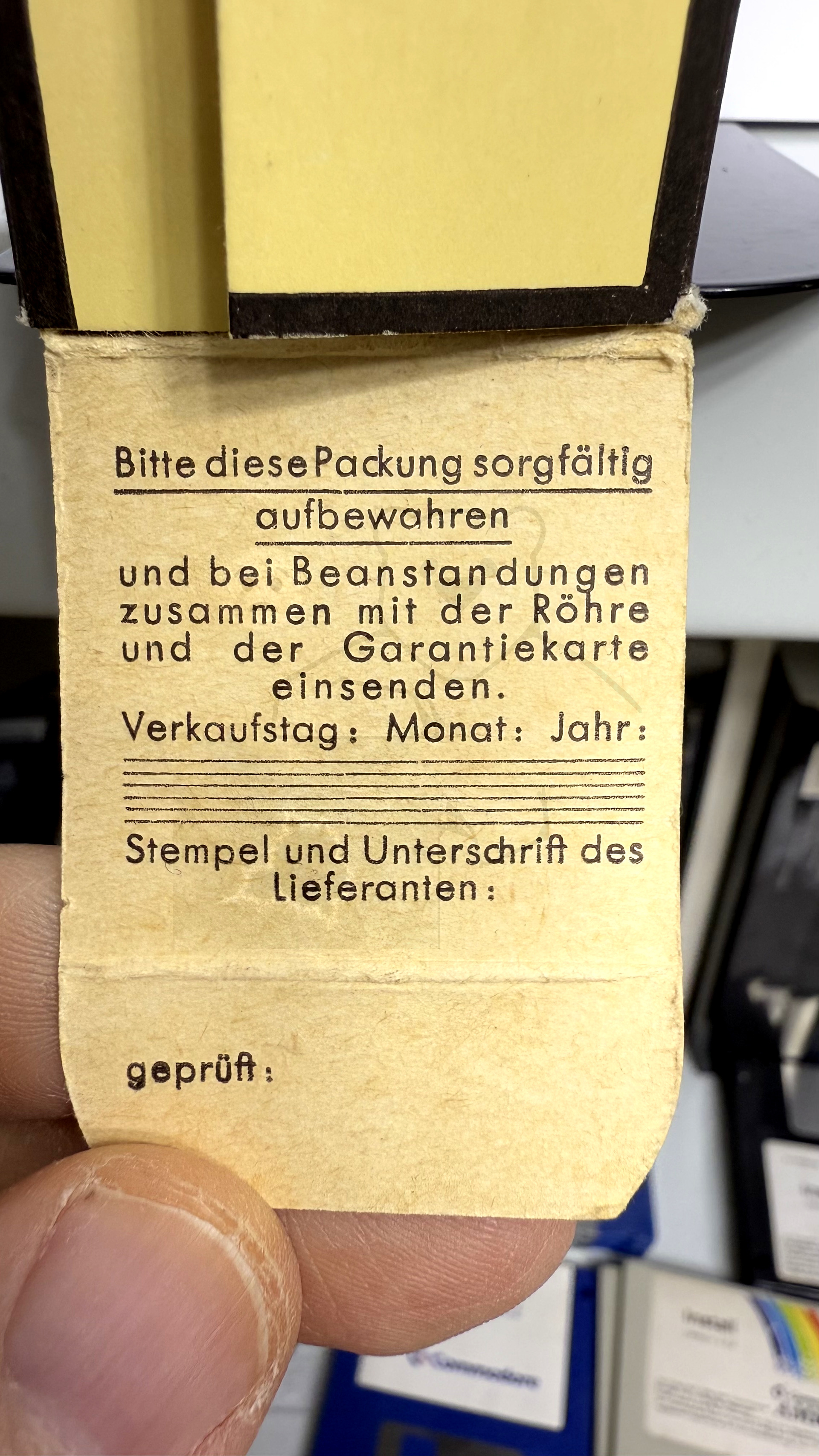 Röhre ASG5121 #7868 Verpackung Bild 1