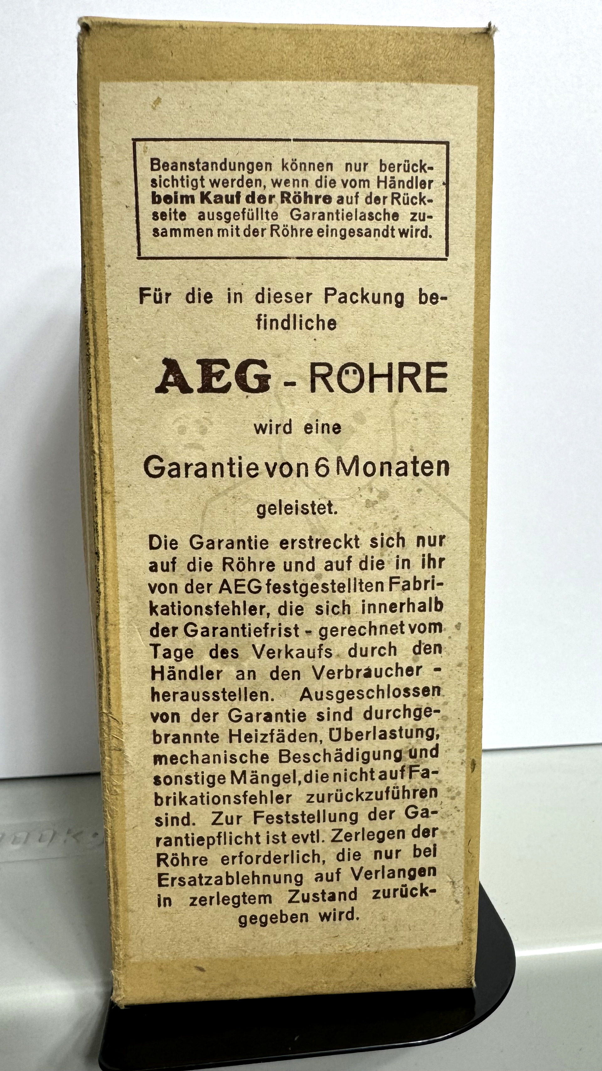 Röhre AV1030 #6443 Verpackung Bild 3