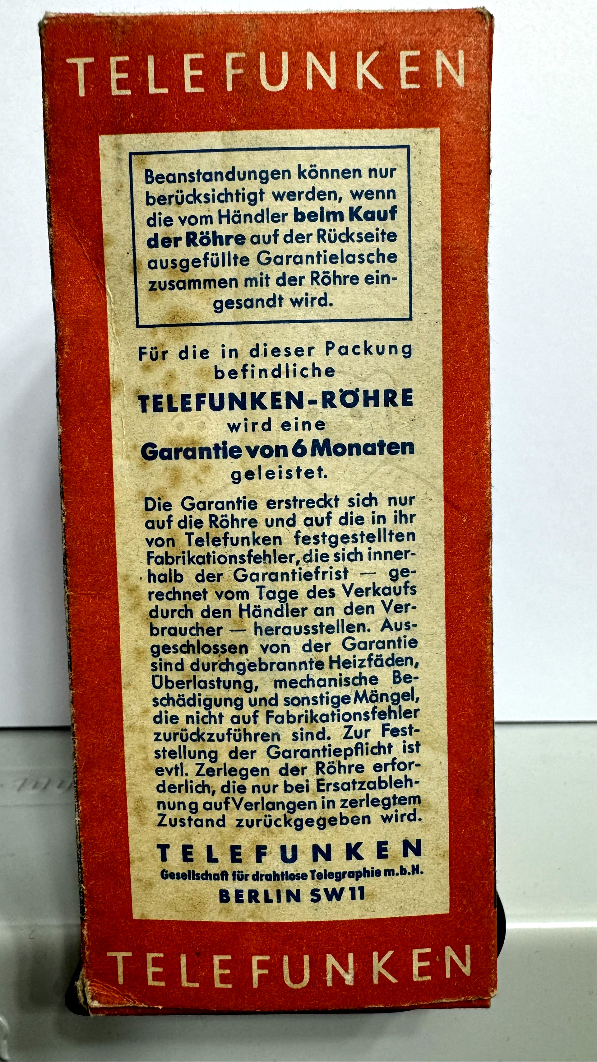 Röhre AZ11 #3505 Verpackung Bild 6