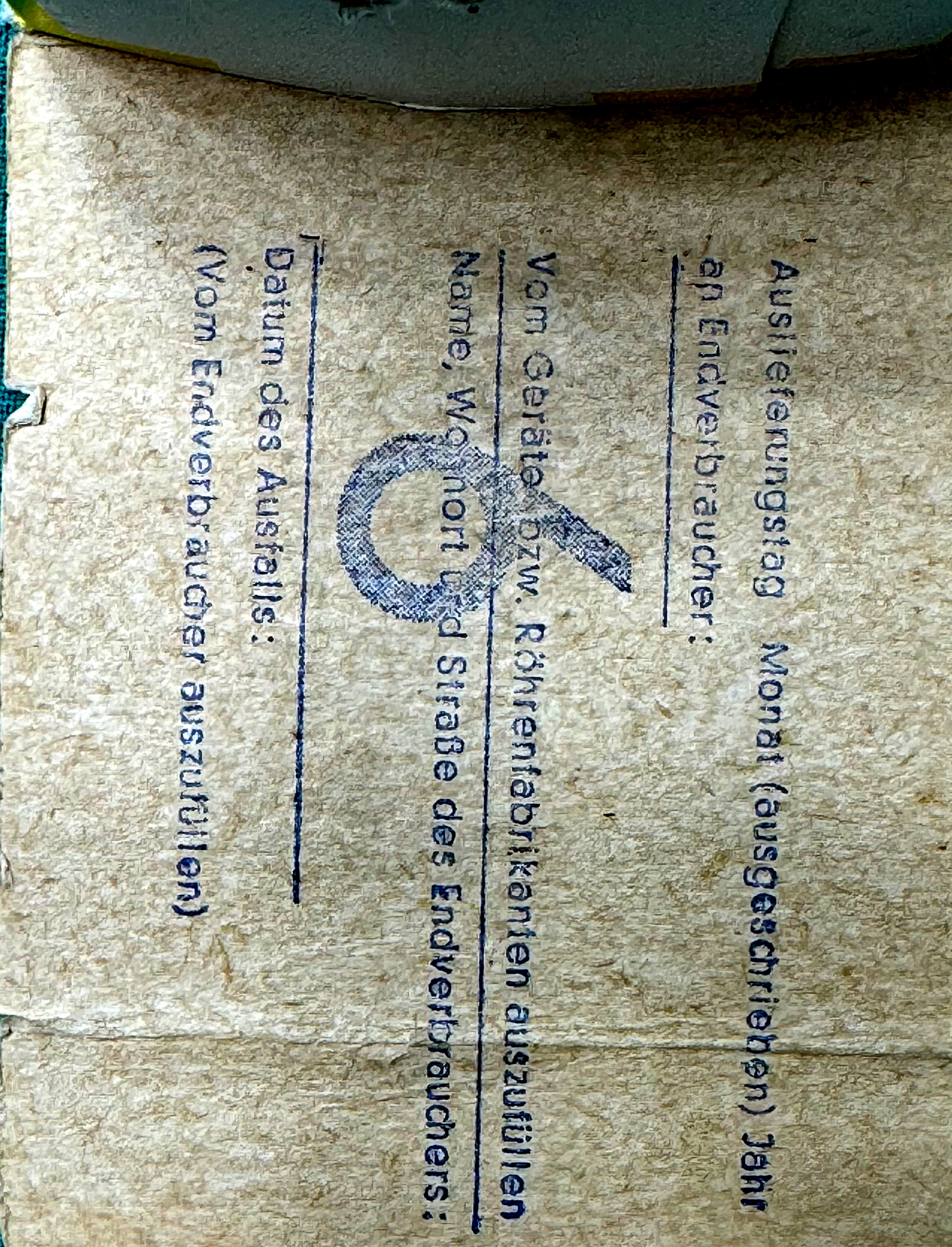 Röhre C3e Spez. #3289 Verpackung Bild 1