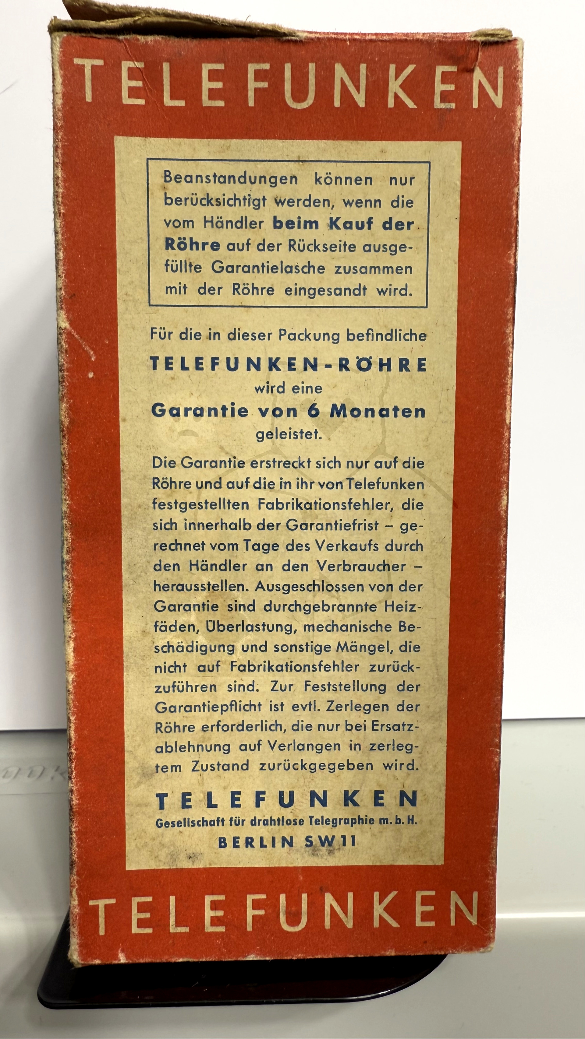 Röhre CCH1 #6927 Verpackung Bild 6