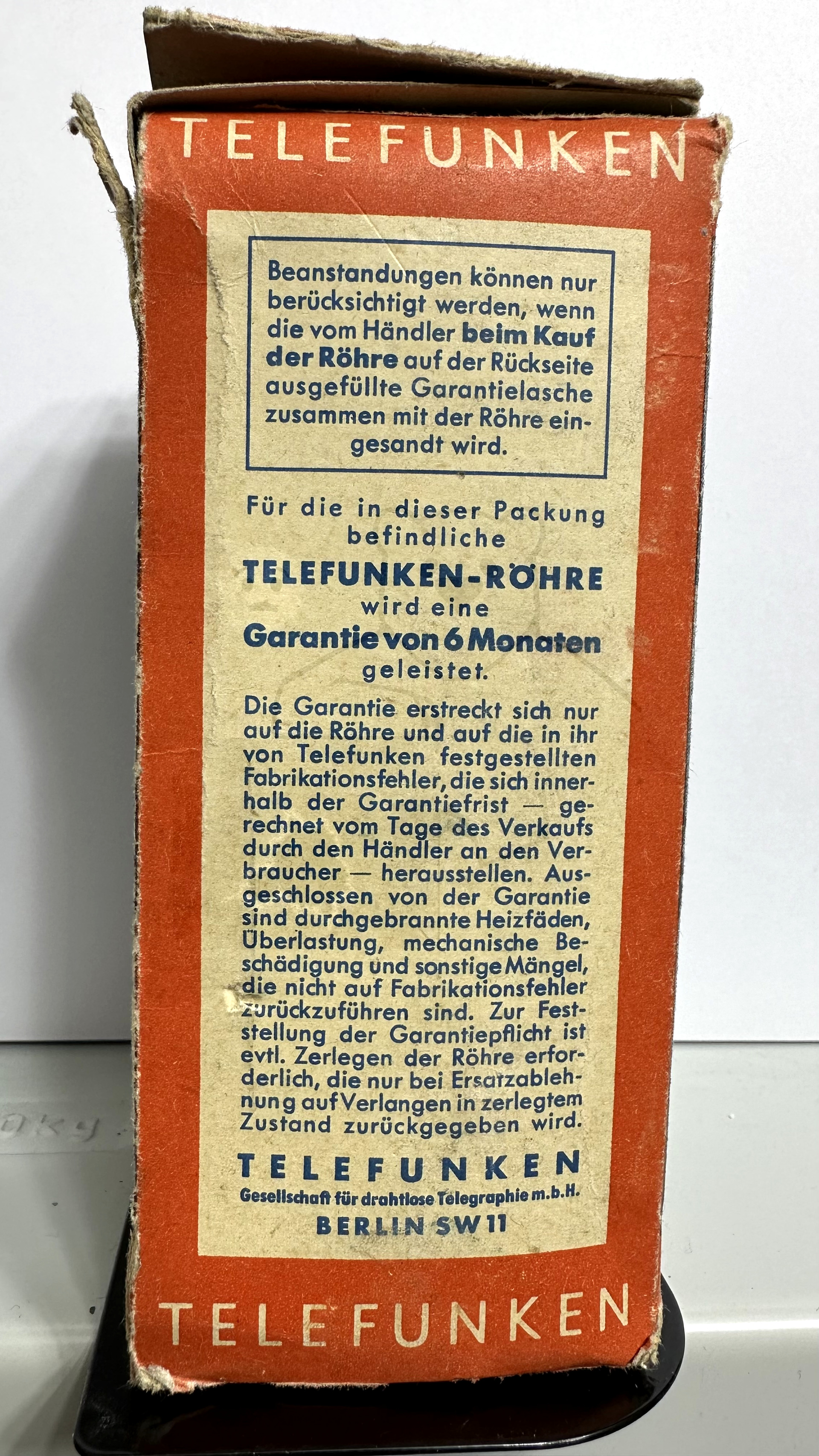 Röhre CH1 #5888 Verpackung Bild 3