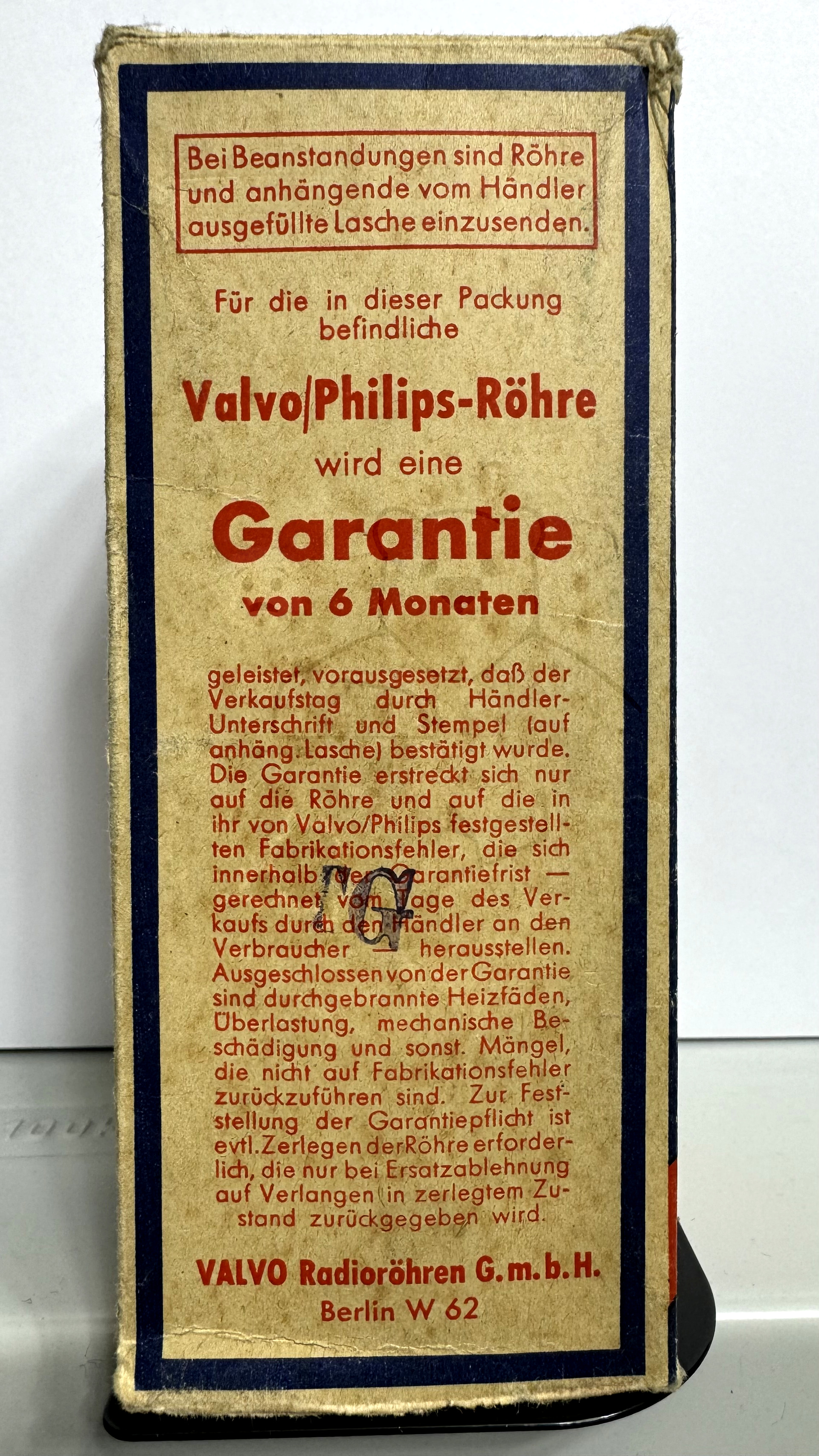 Röhre CK1 #0117 Verpackung Bild 3