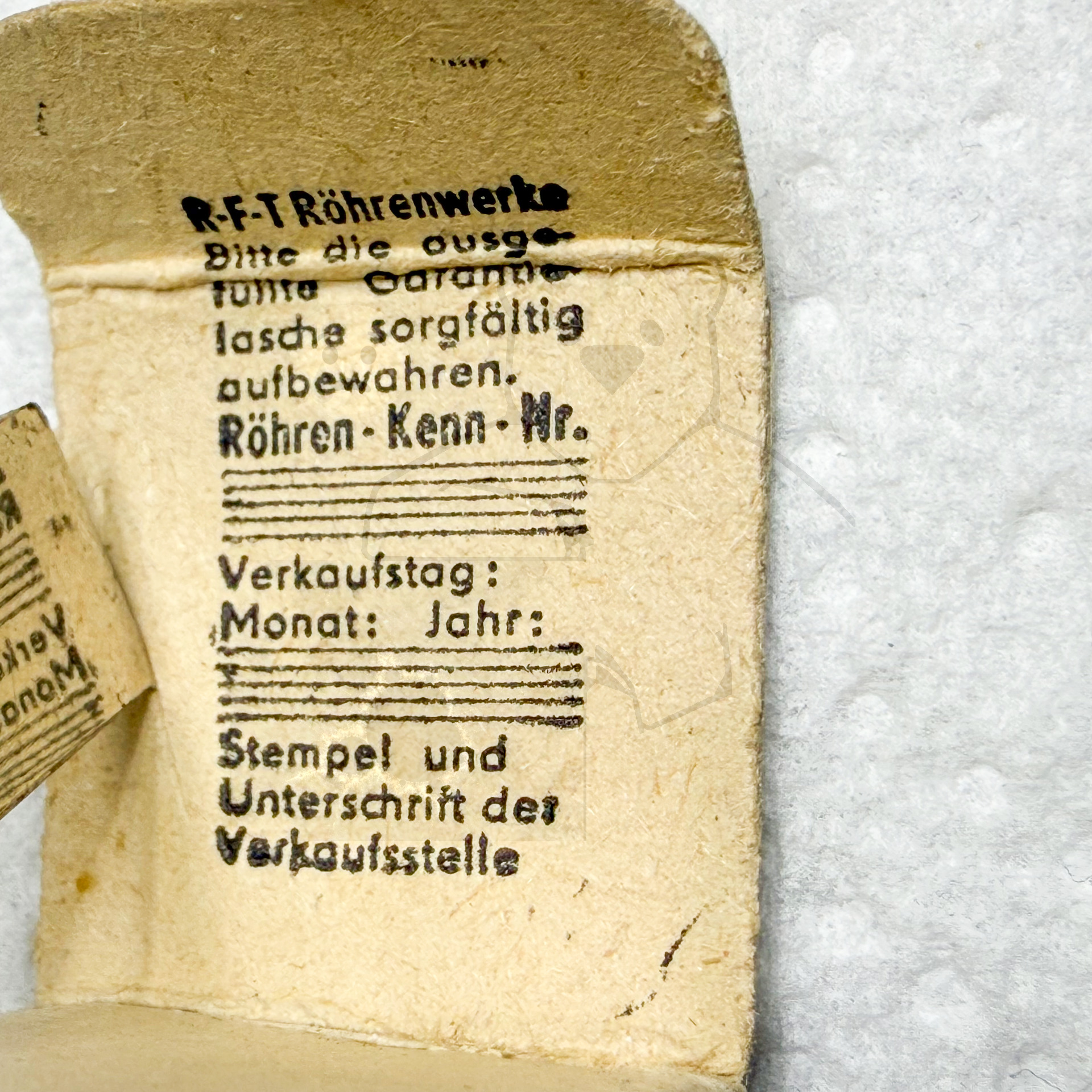 Röhre DC762 #6696 Verpackung Bild 1