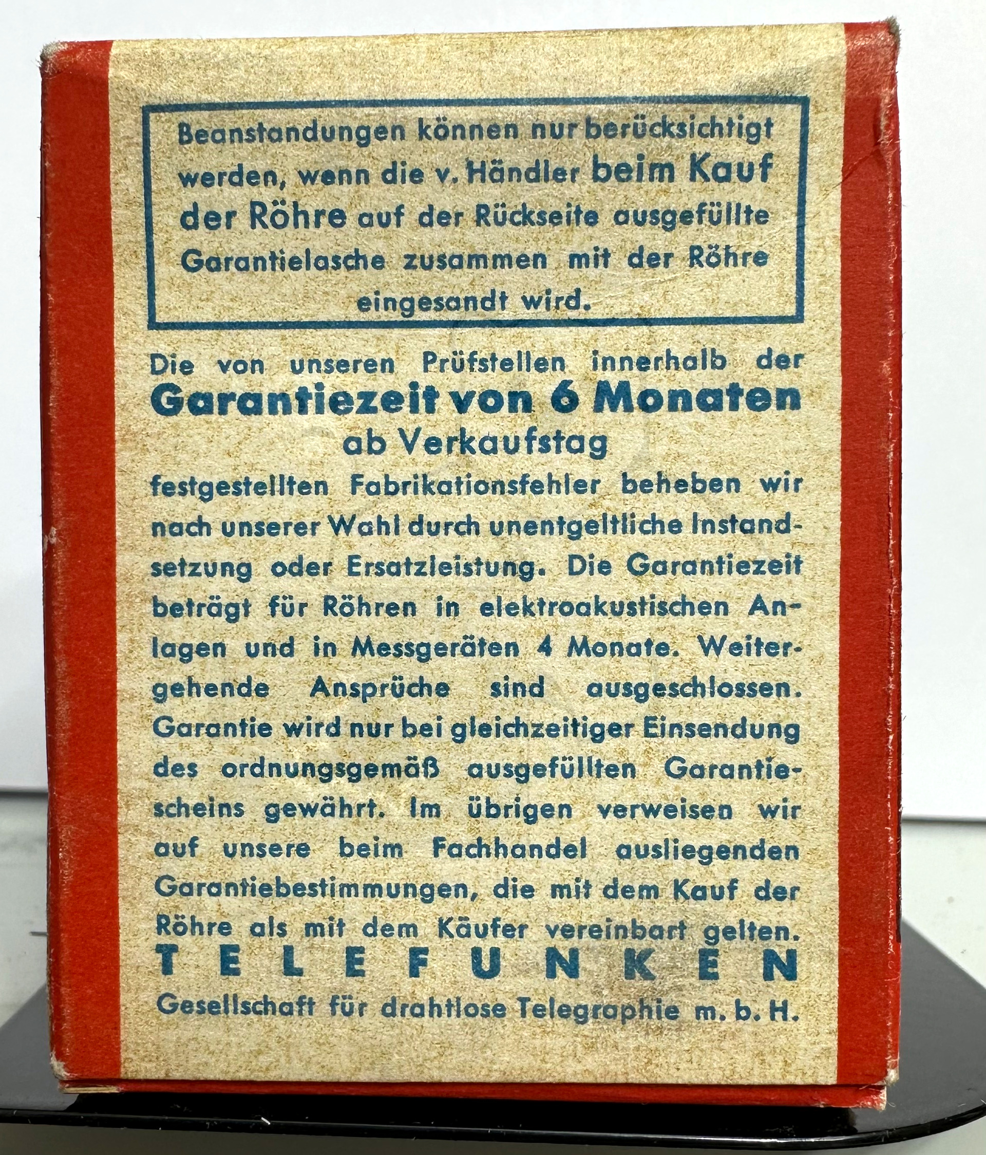 Röhre DCH11 #4810 Verpackung Bild 4