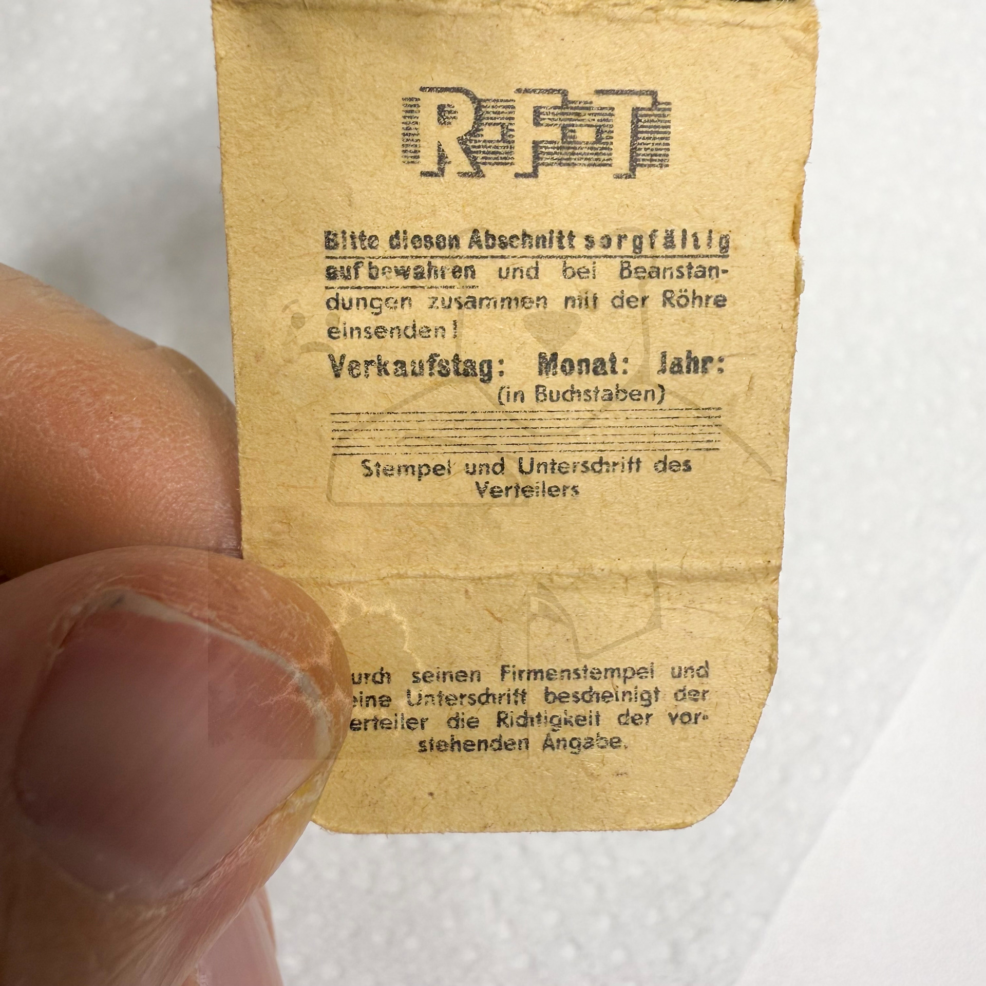 Röhre EA961 #3619 Verpackung Bild 1