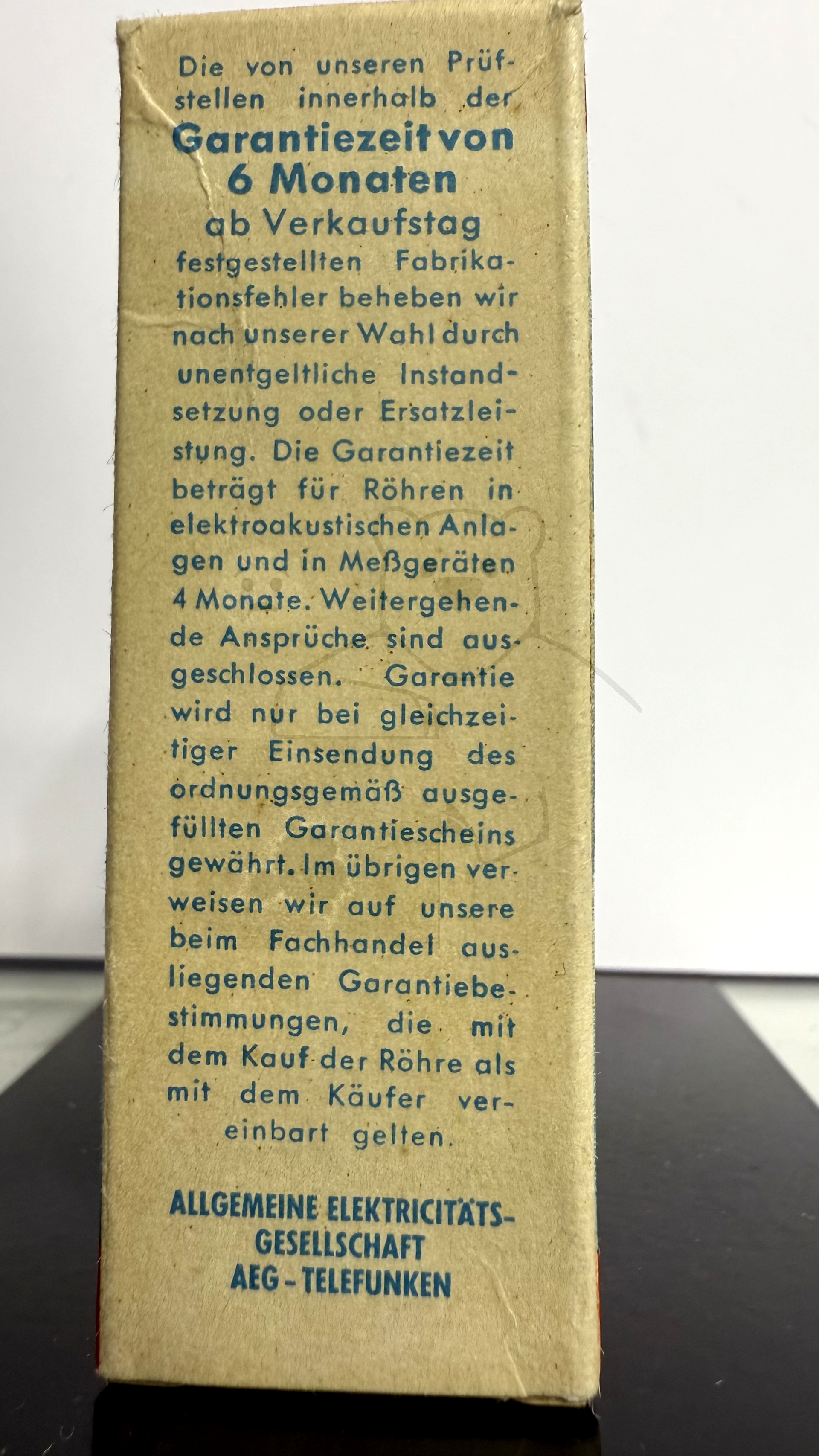 Röhre EAA91 #3372 Verpackung Bild 3