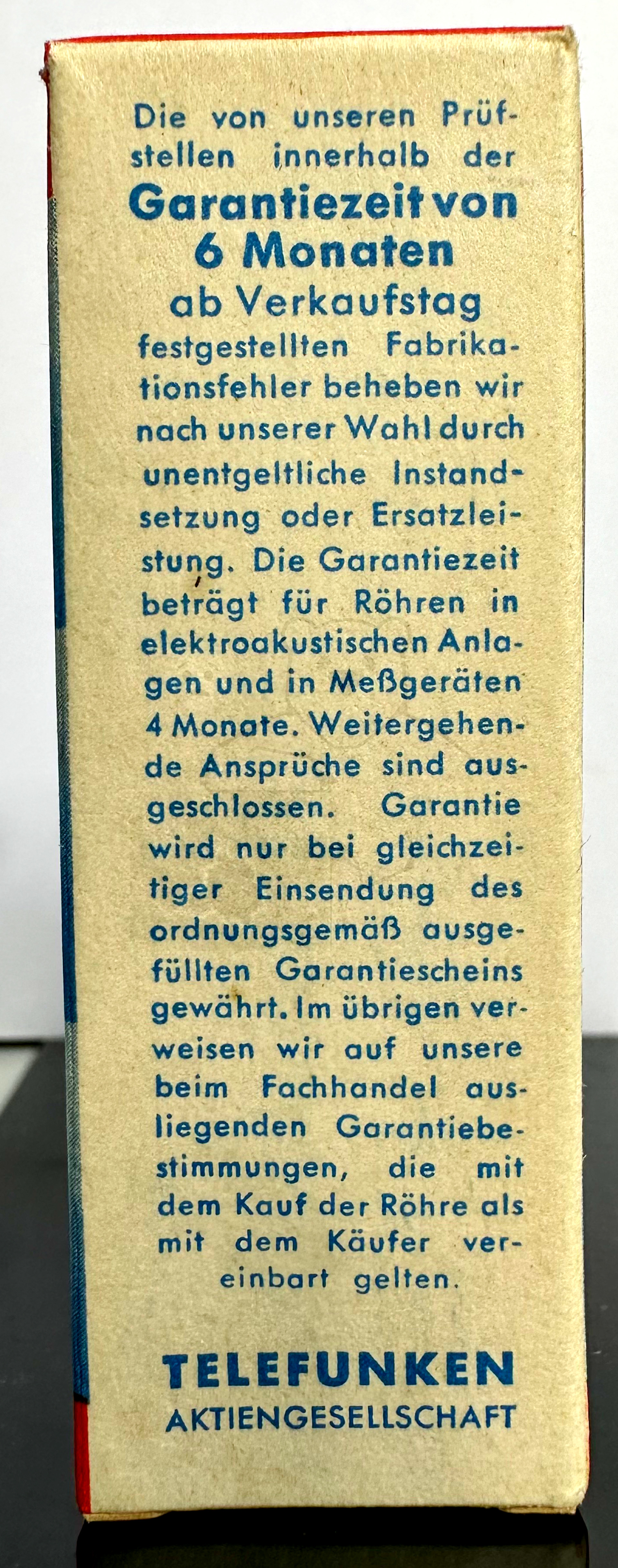 Röhre ECC808 #1927 Verpackung Bild 4