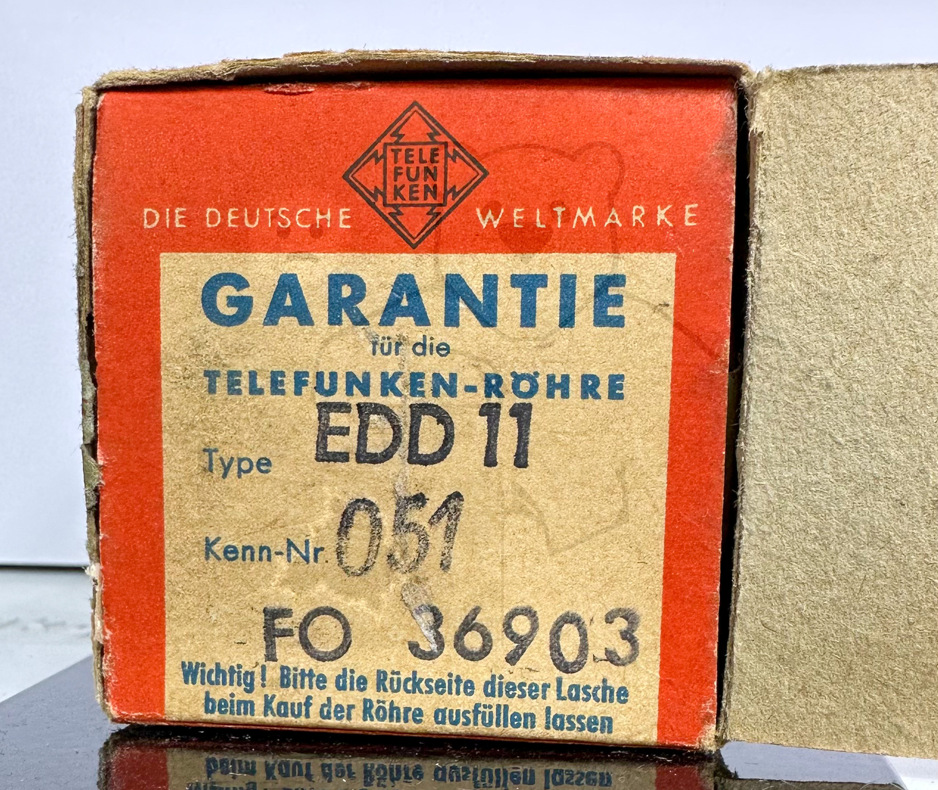 Röhre EDD11 #6464 Verpackung Bild 1