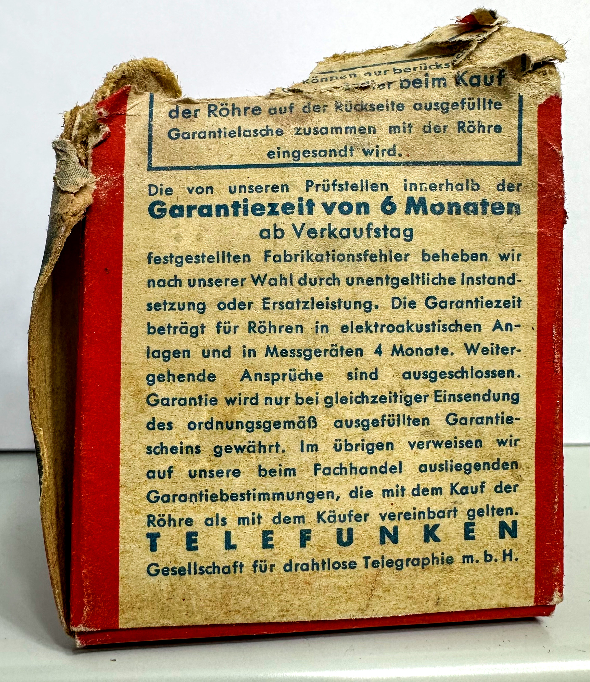 Röhre EDD111 #8076 Verpackung Bild 1