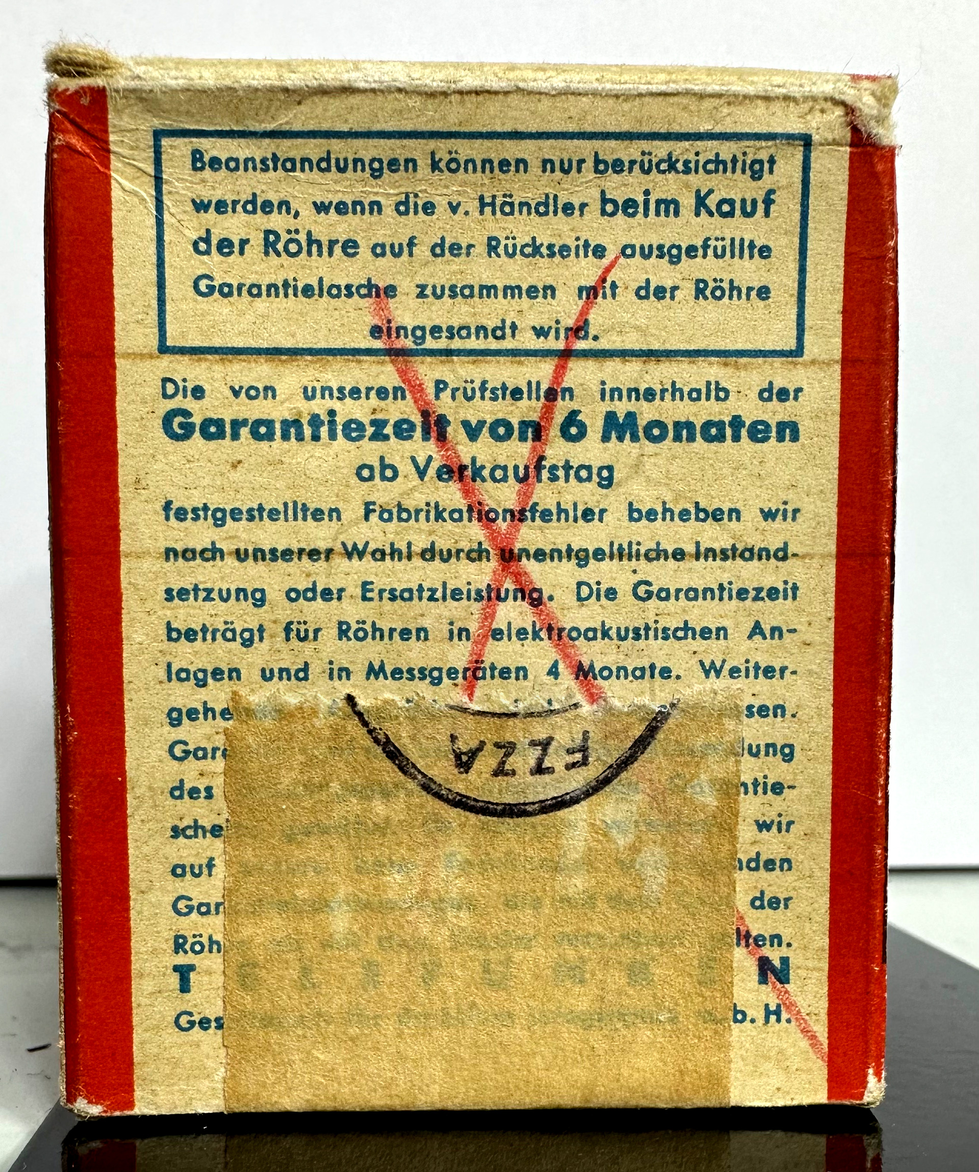 Röhre EF14 #3626 Verpackung Bild 2