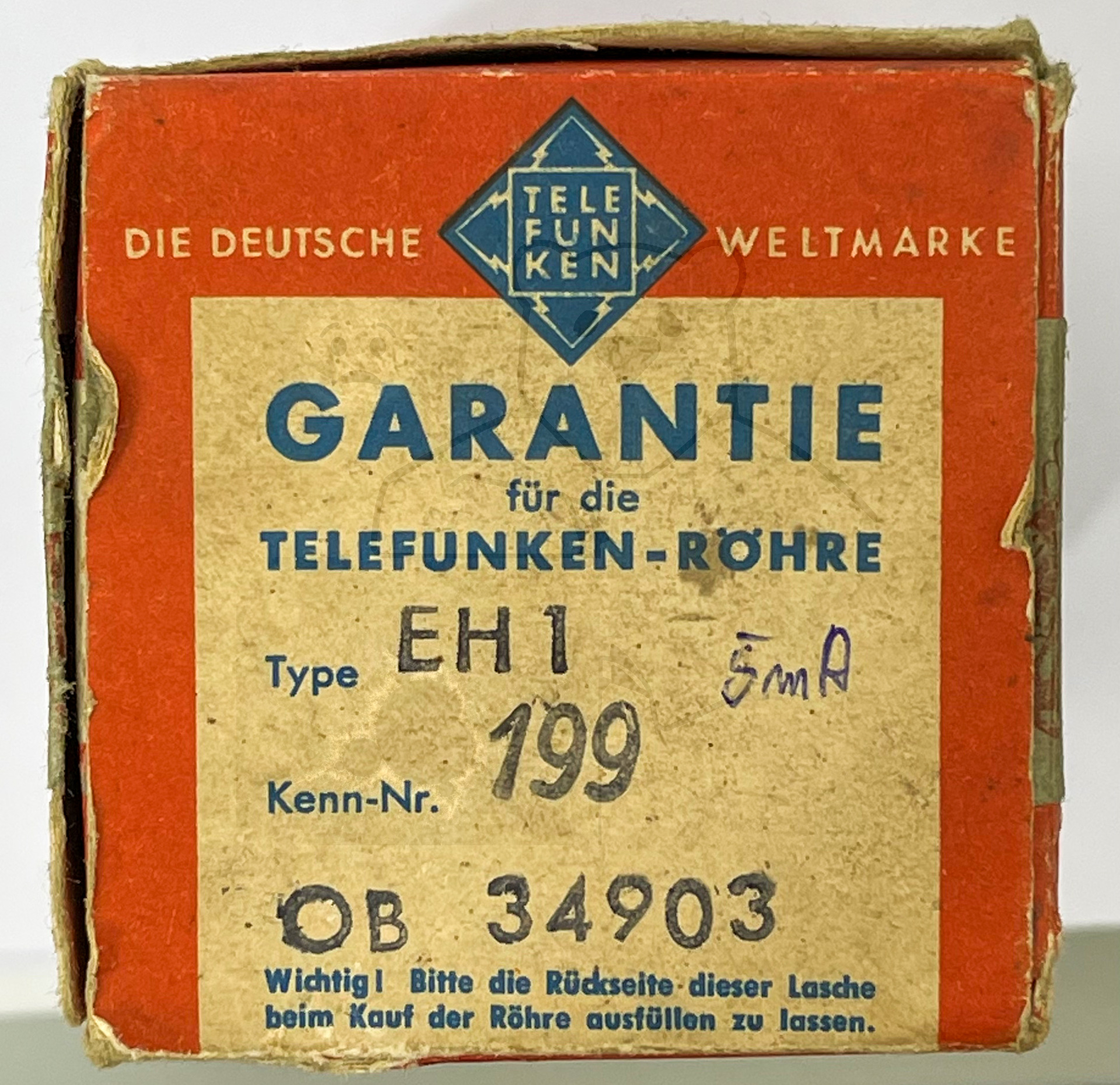 Röhre EH1 #8400 Verpackung Bild 4