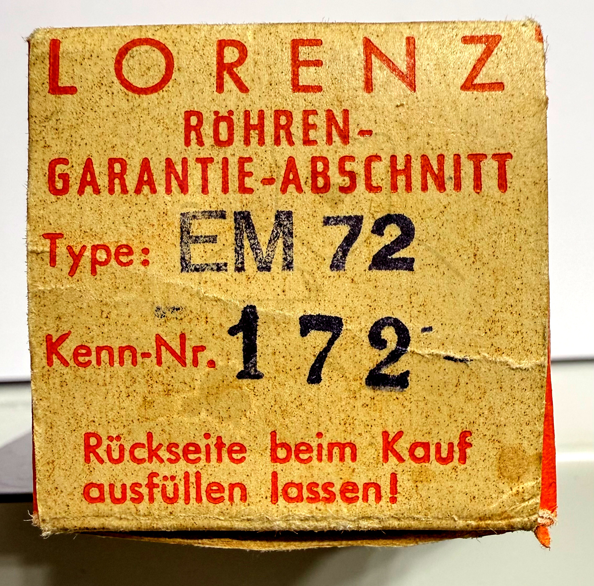 Röhre EM72 #6647 Verpackung Bild 4