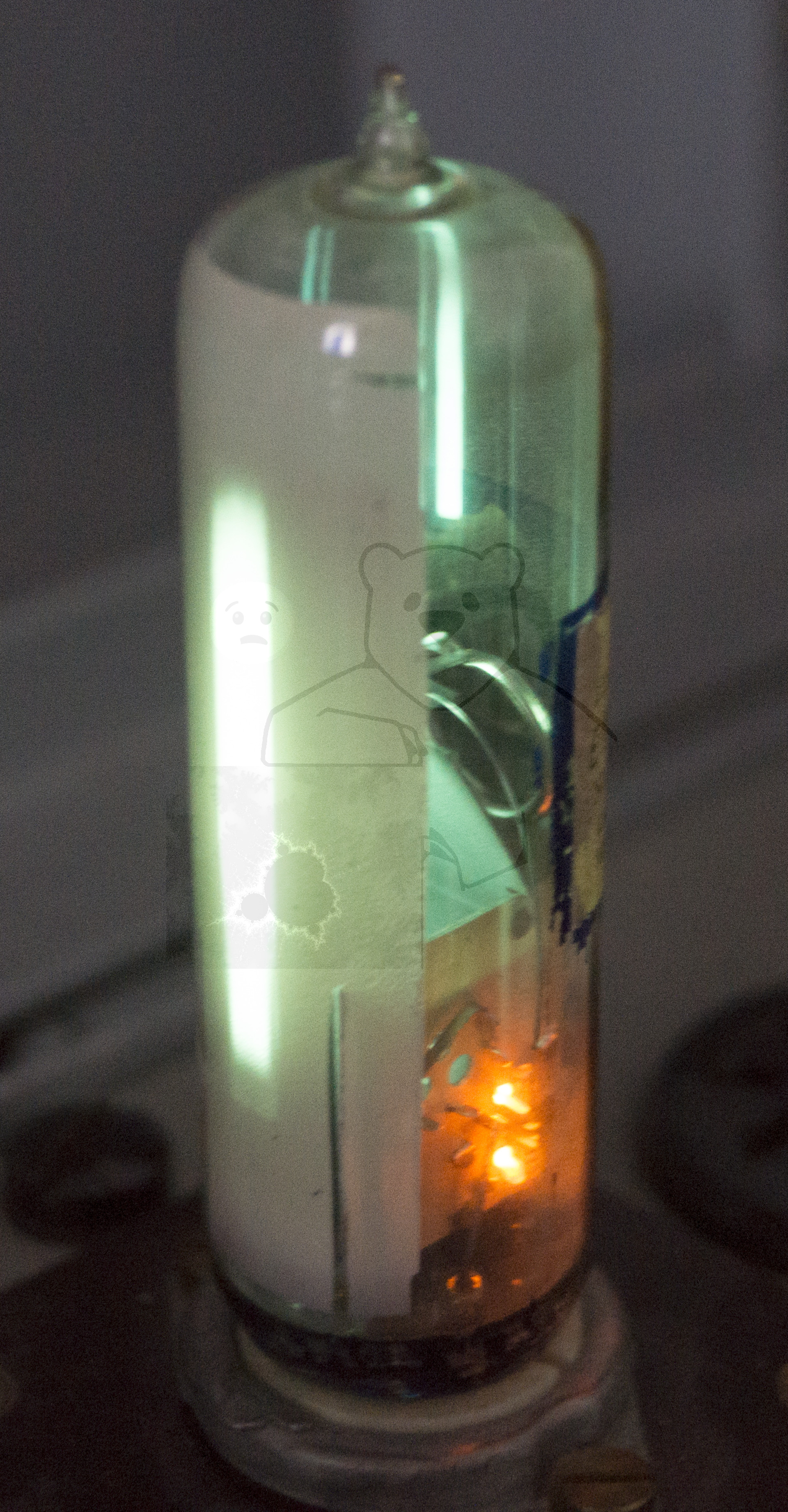 Röhre EM803 Entwicklungsmuster vom 26-09-1956 #7774 In Betrieb Bild 03