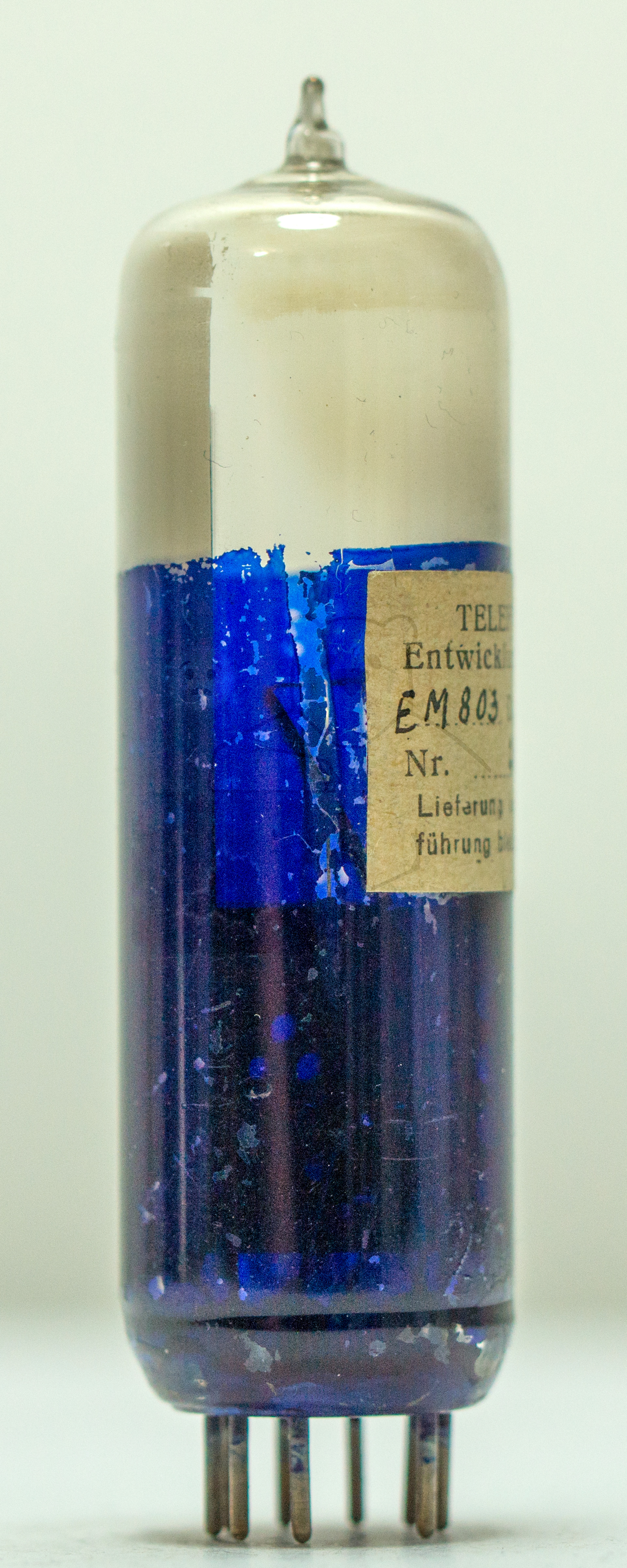 Röhre EM803 Entwicklungsmuster vom 26-09-1956 #7774 Original Lackierung Bild 02