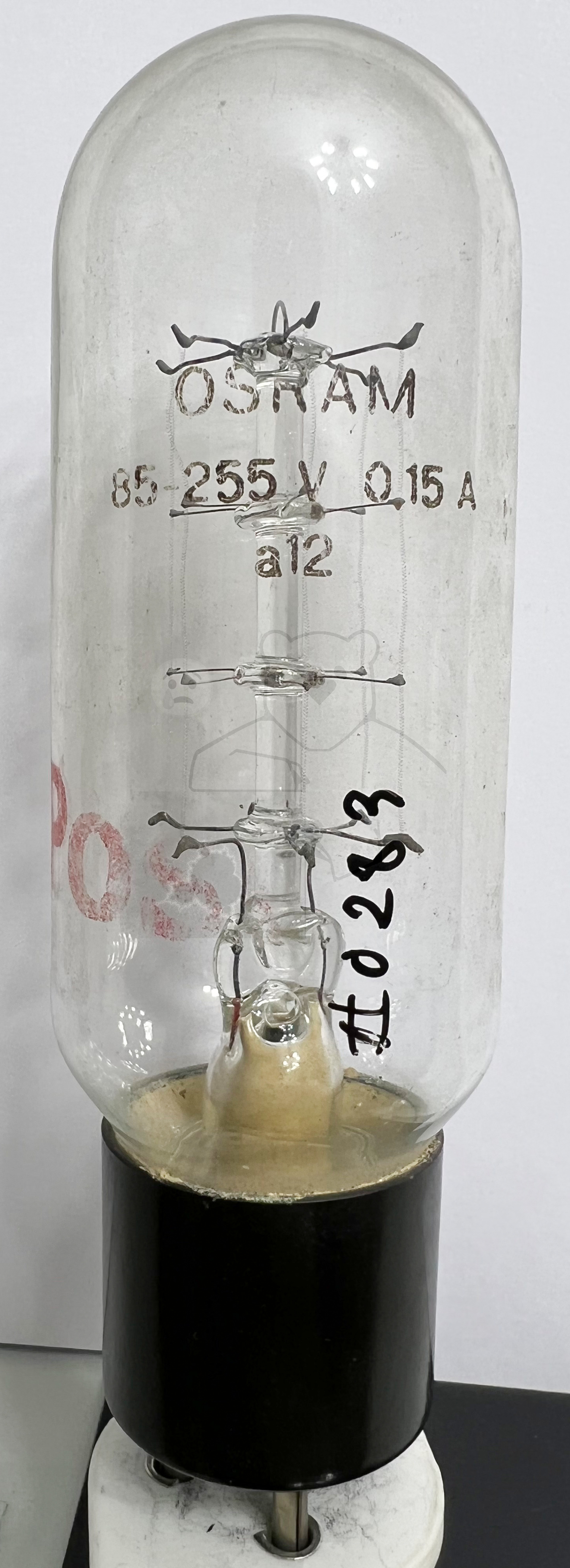 Röhre Eisen-Wasserstoff Widerstand 85-255V 0,15A #0283 Bild 3