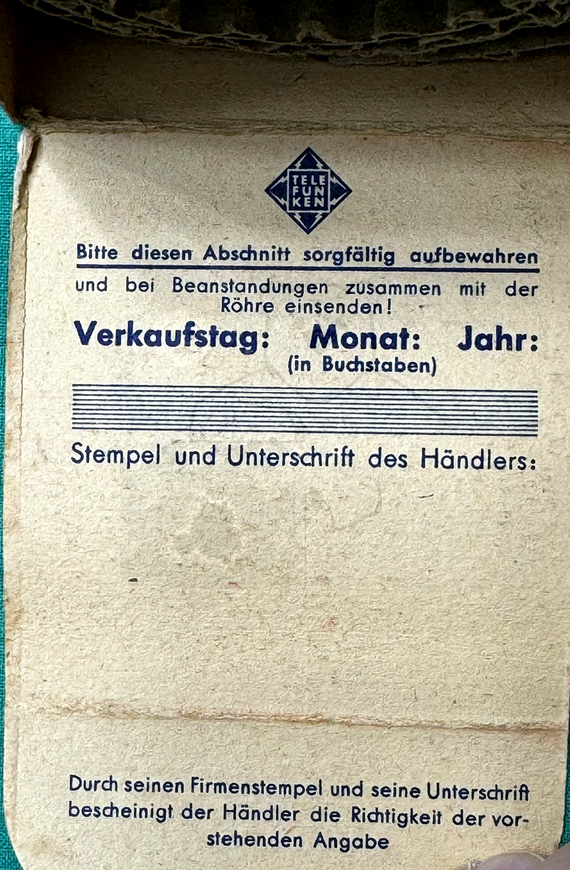 Röhre KBC1 #4577 Verpackung Bild 1