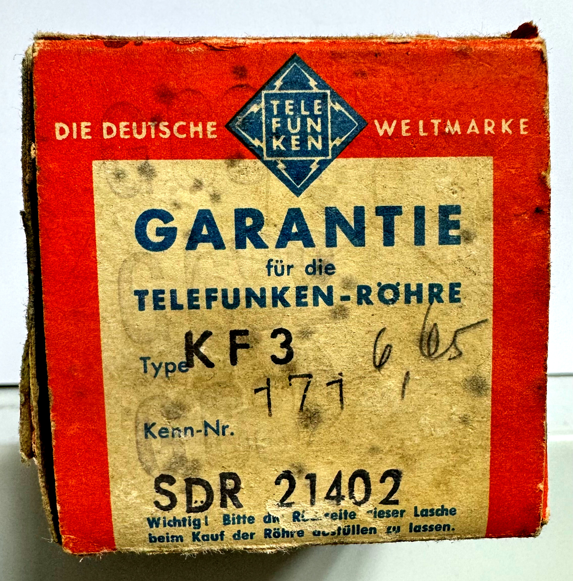 Röhre KF3 #0127 Verpackung Bild 6