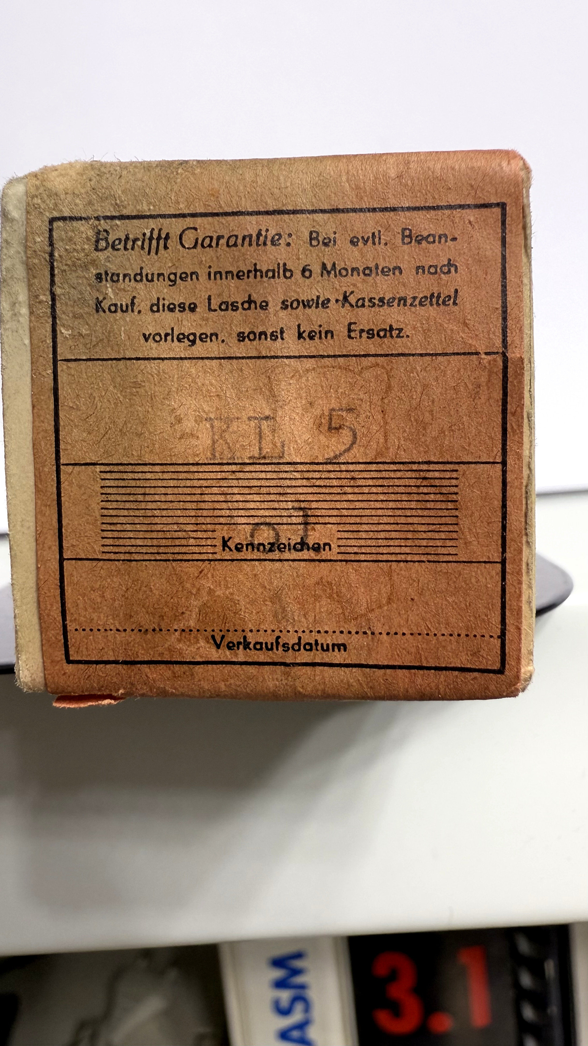 Röhre KL5 #4644 Verpackung Bild 3