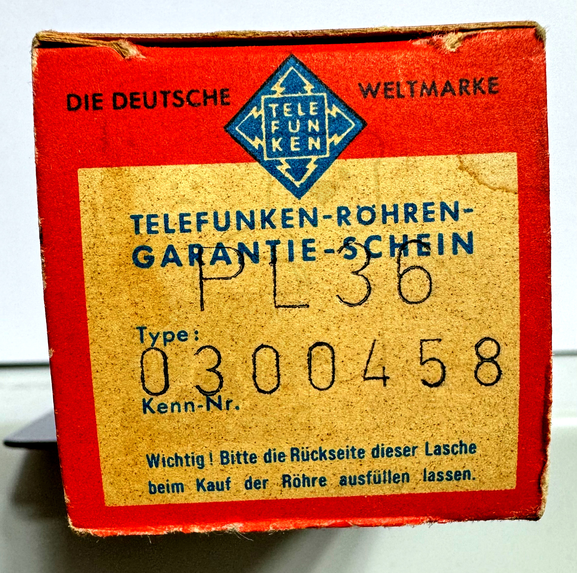 Röhre PL36 #3299 Verpackung Bild 4