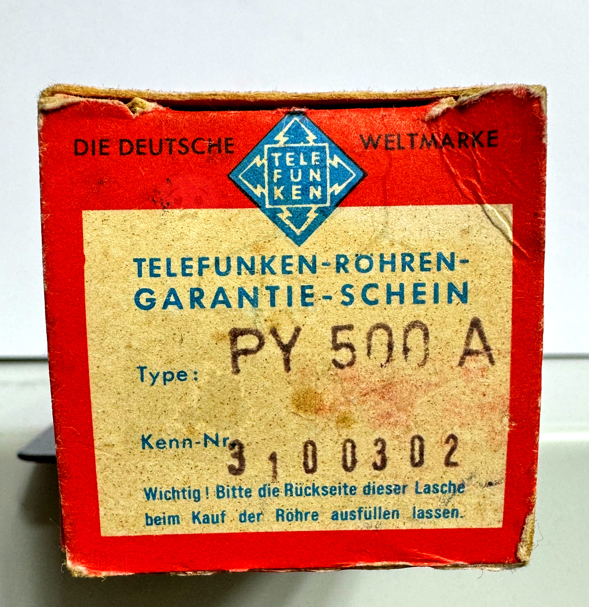 Röhre PY500A #3300 Verpackung Bild 4