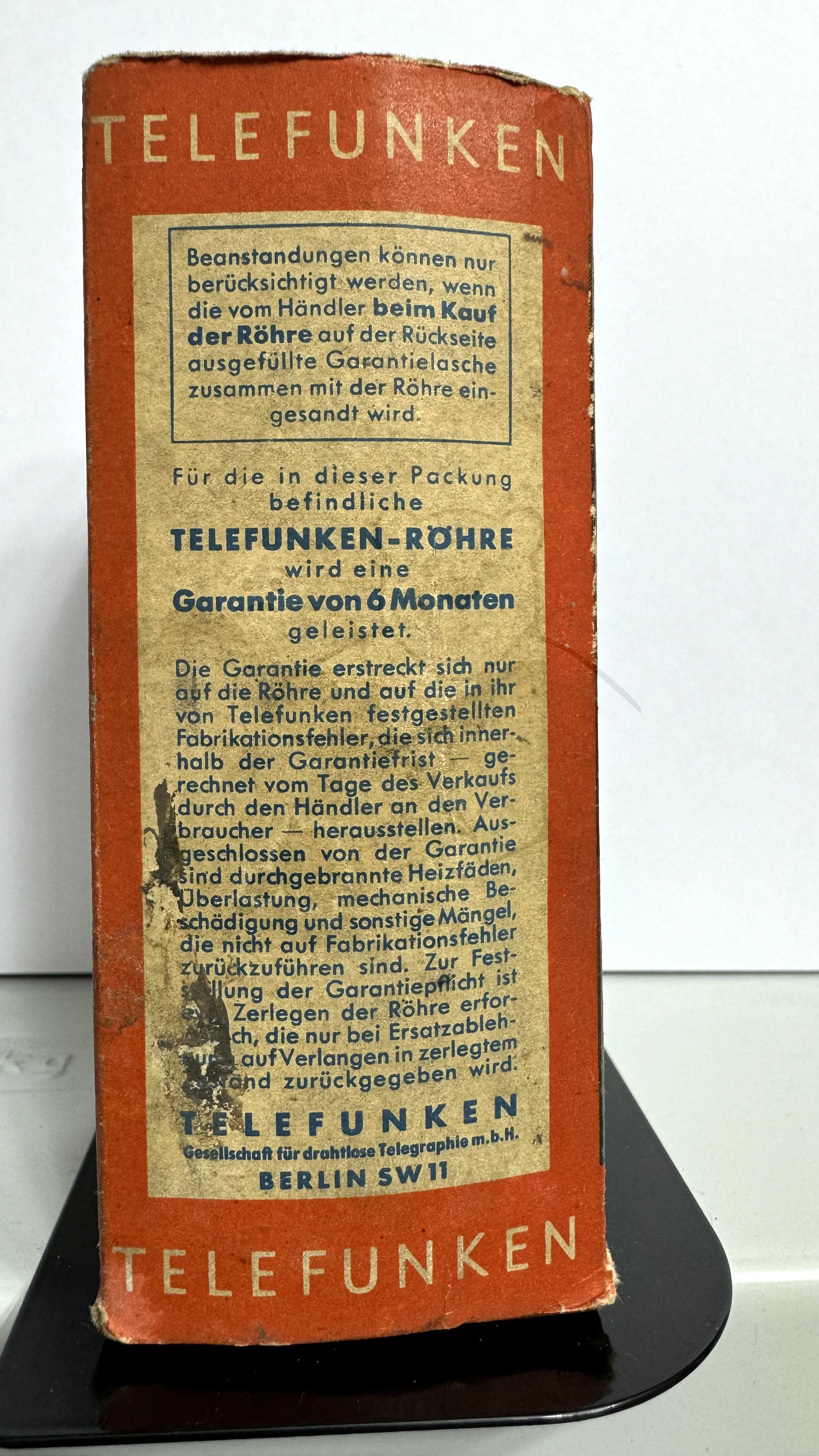 Röhre RE034 #6438 Verpackung Bild 2