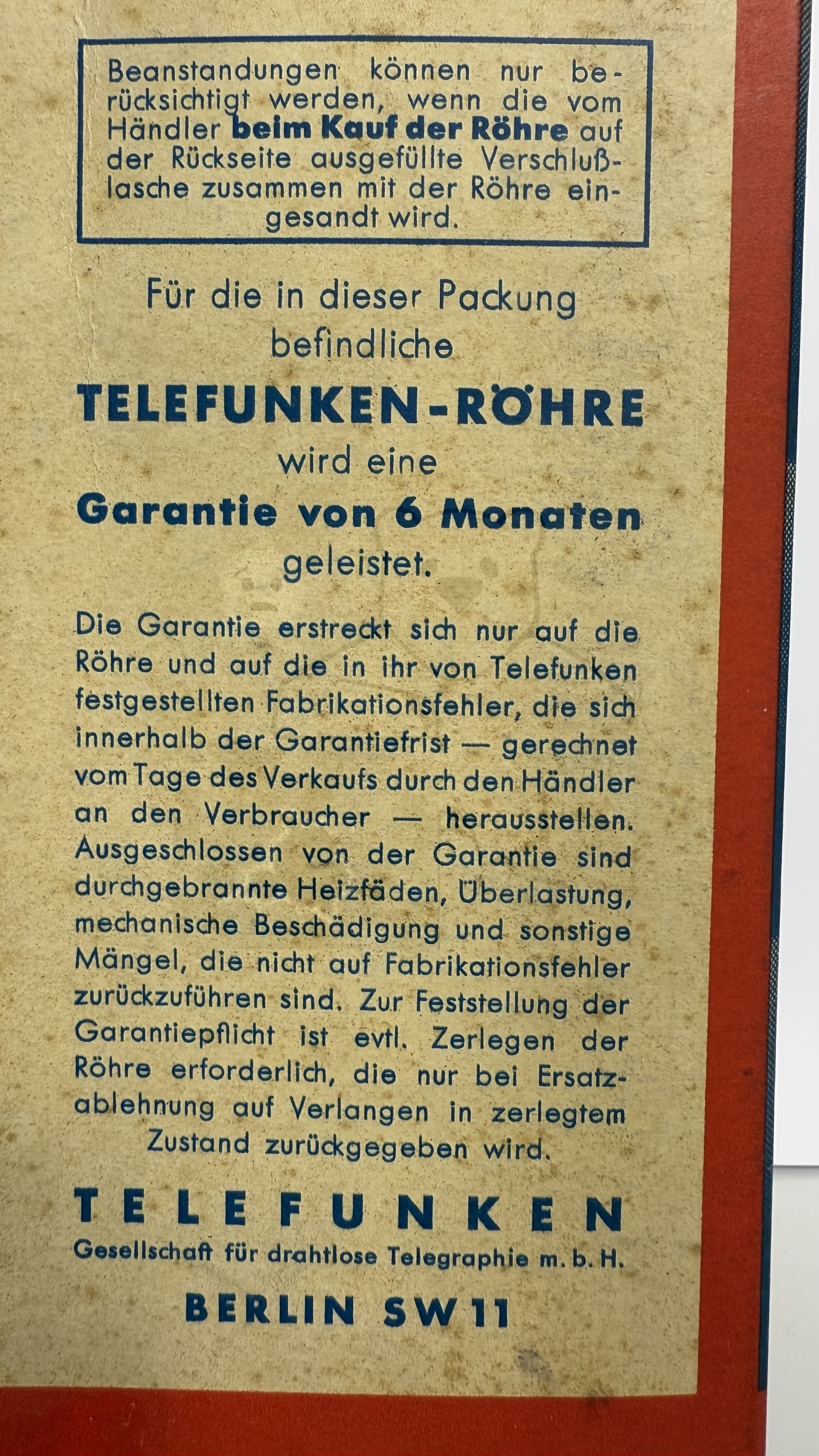 Röhre RENS1274 #0019 Verpackung Bild 8