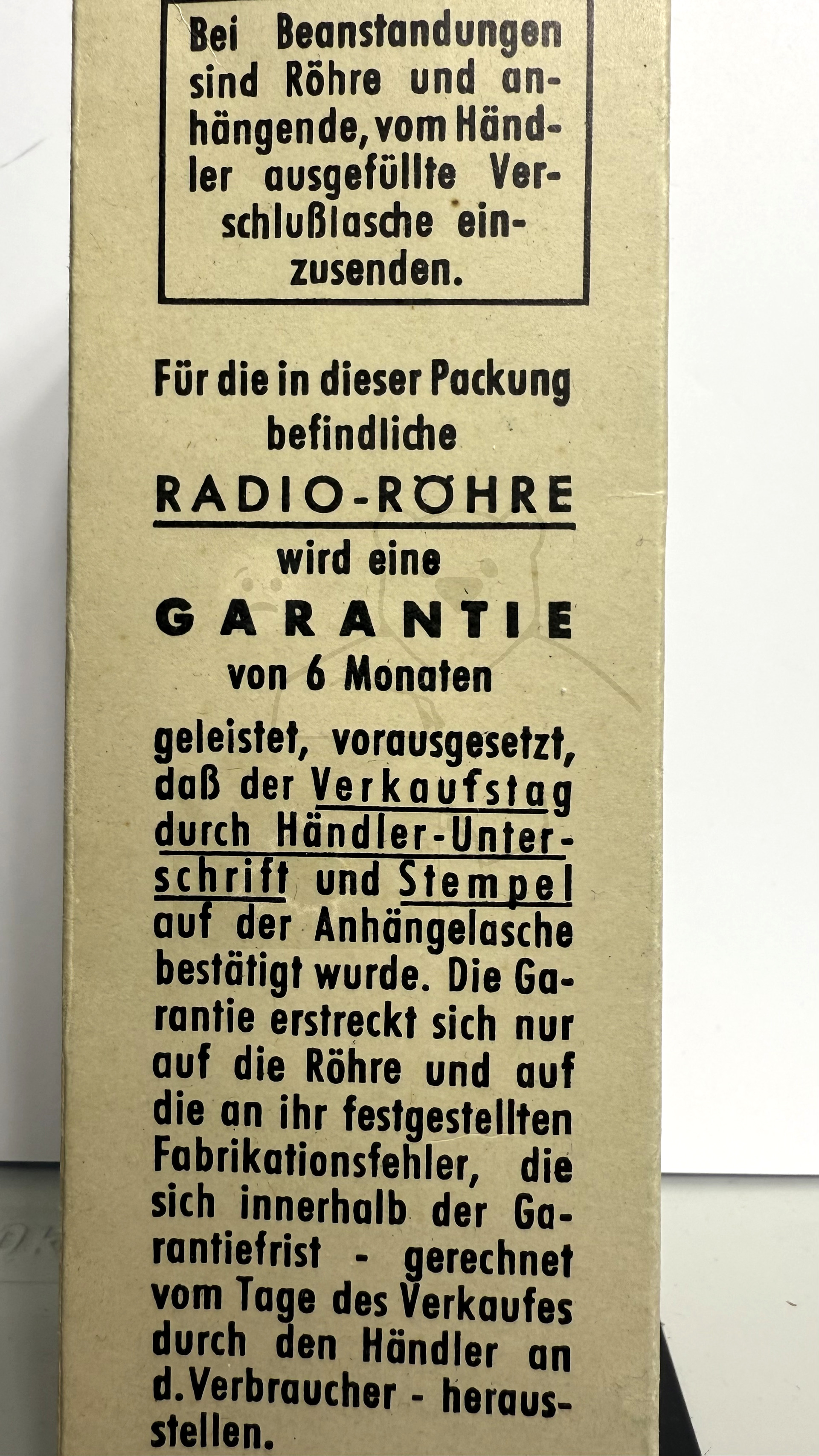 Röhre RENS1284 #8298 Verpackung Bild 3