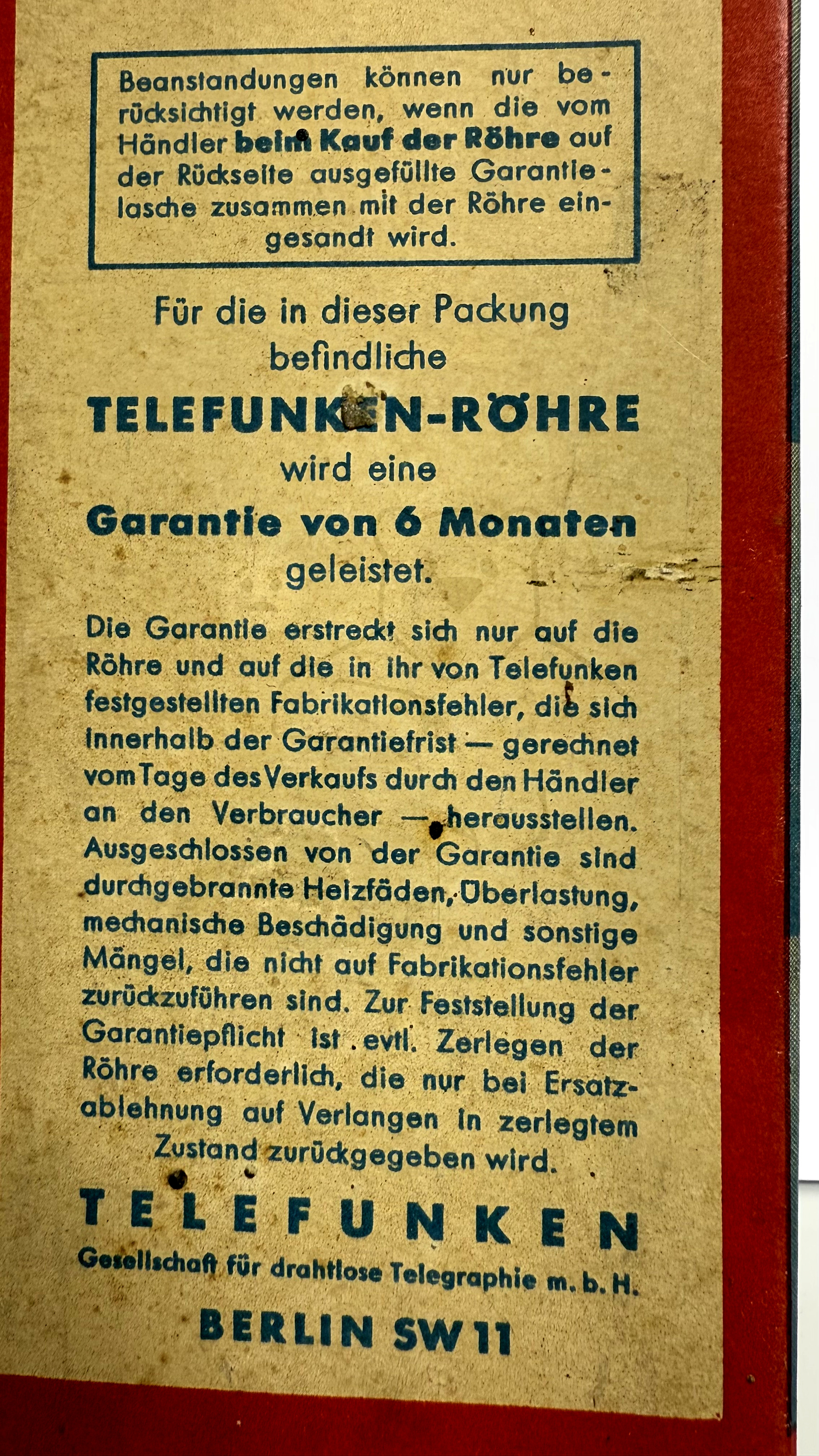 Röhre RENS1884 #6346 Verpackung Bild 4