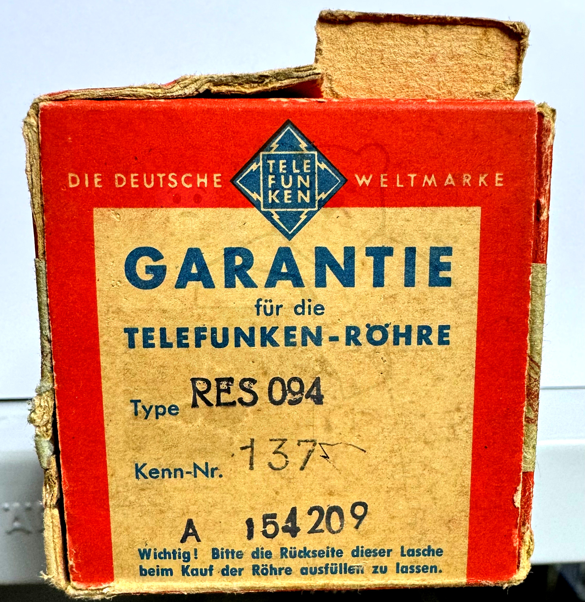 Röhre RES094 #6634 Verpackung Bild 1