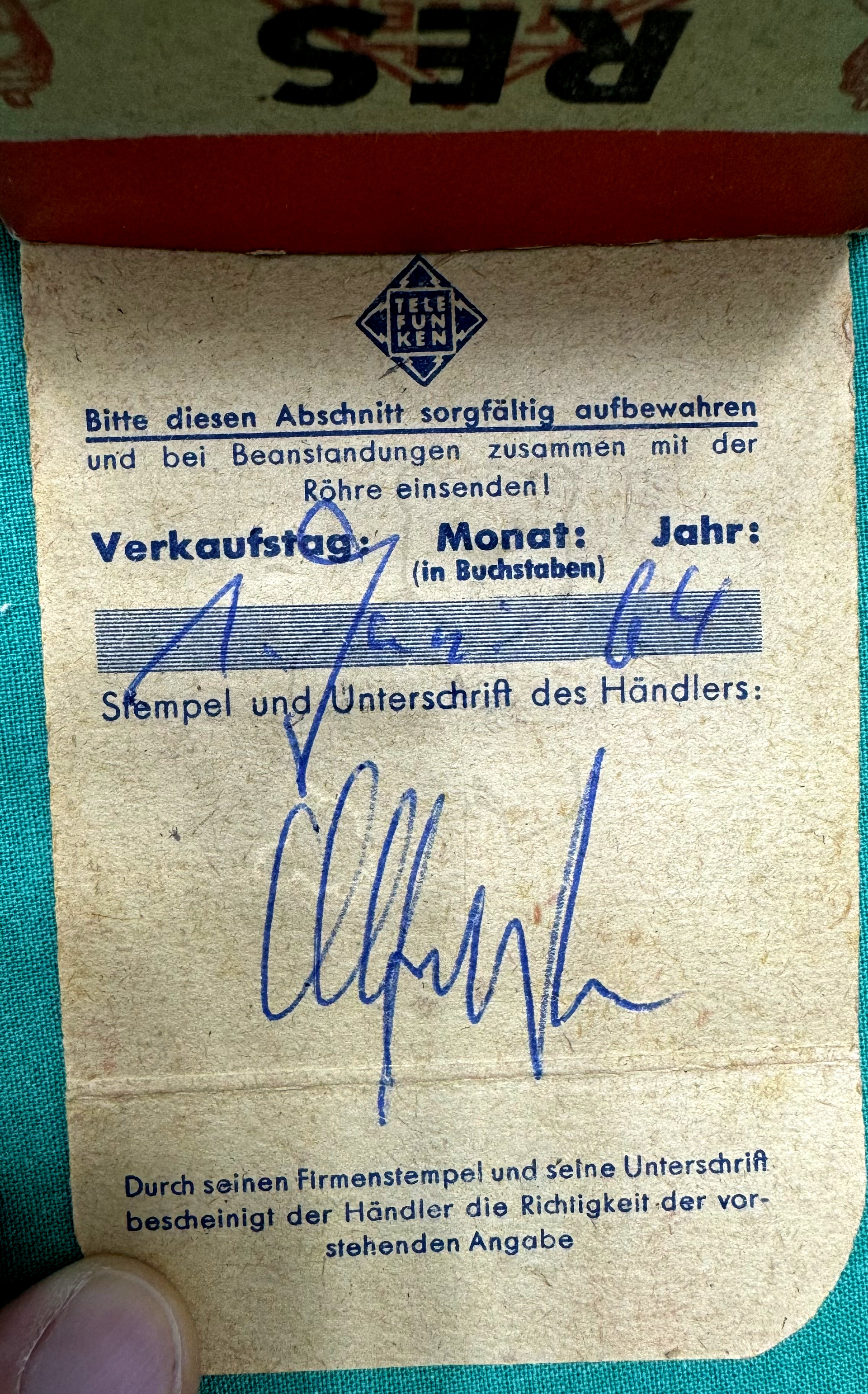 Röhre RES094 #6634 Verpackung Bild 3