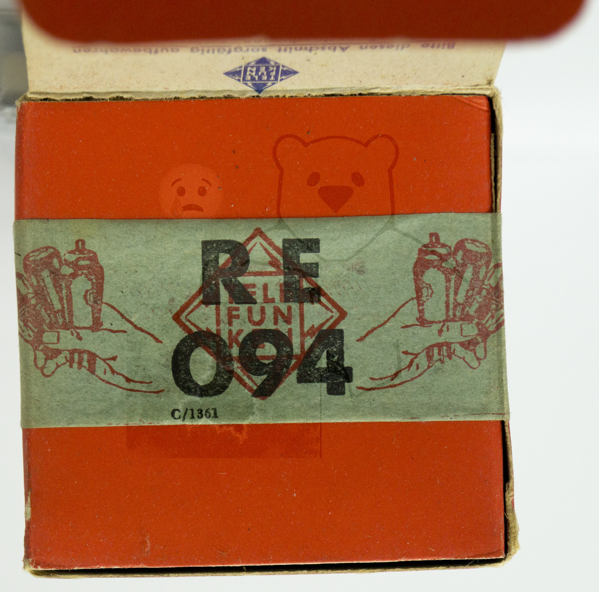 Röhre RES094 mit Fehldruck auf RE094 #8069 Verpackung Bild 1