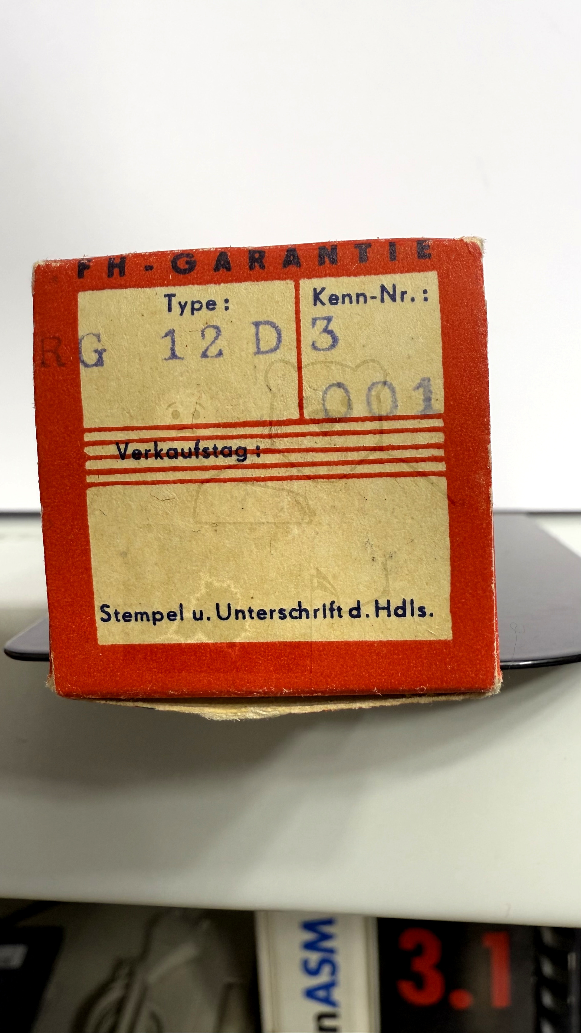 Röhre RG12D3 #7511 Verpackung HÀndler Bild 5