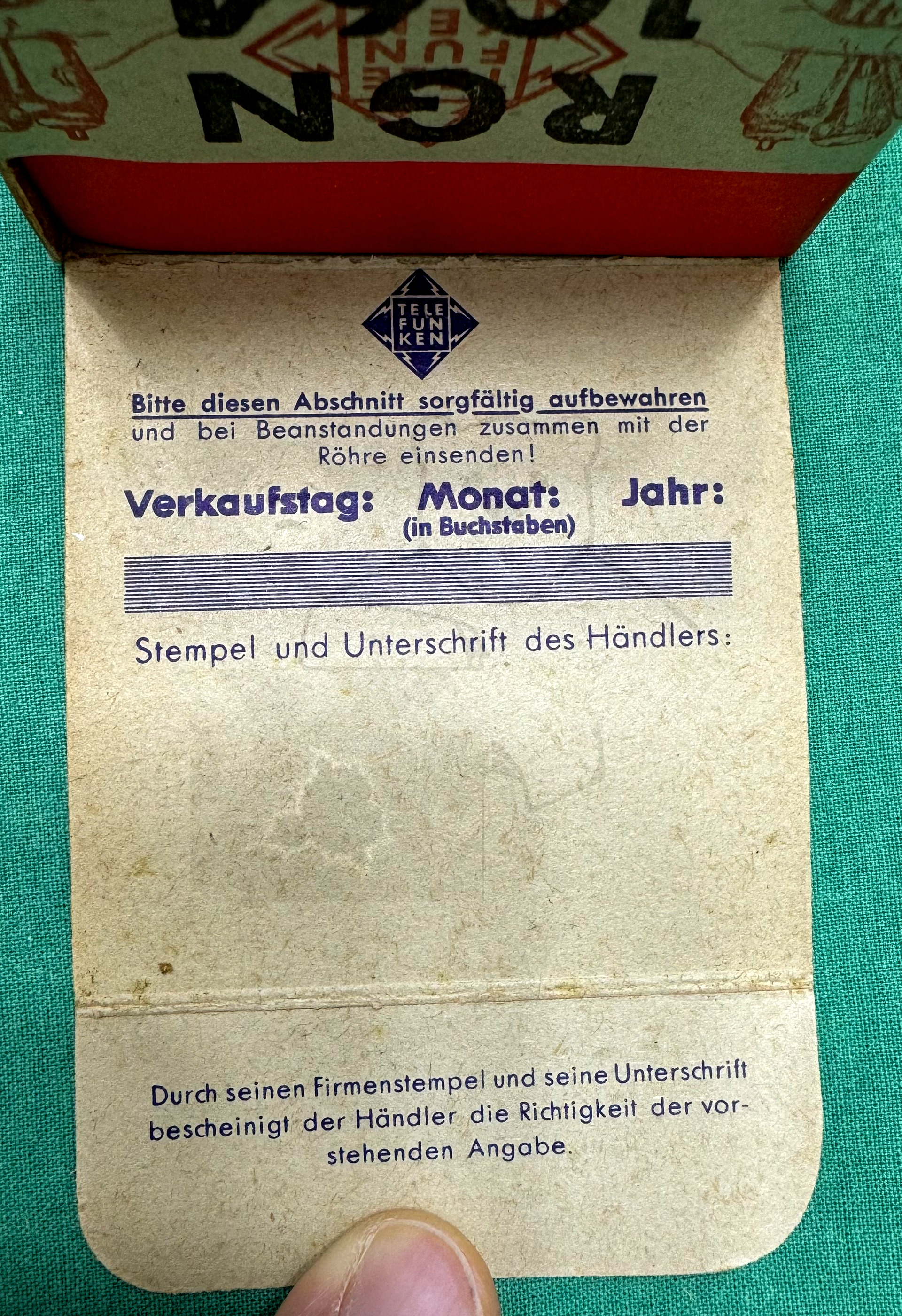 Röhre RGN1064 #6703 Verpackung Bild 2