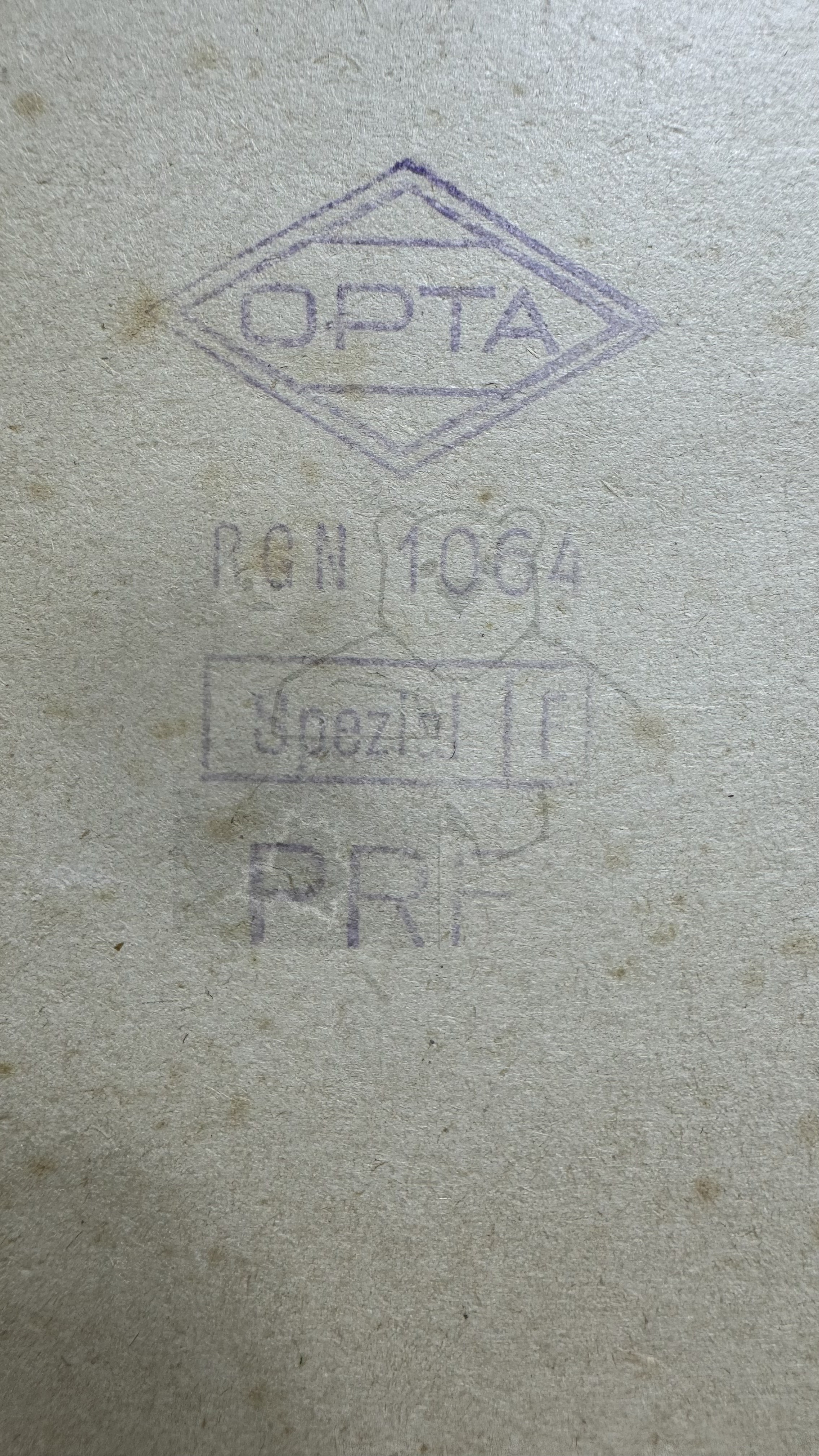 Röhre RGN1064 Spez F #3630 Verpackung Bild 2