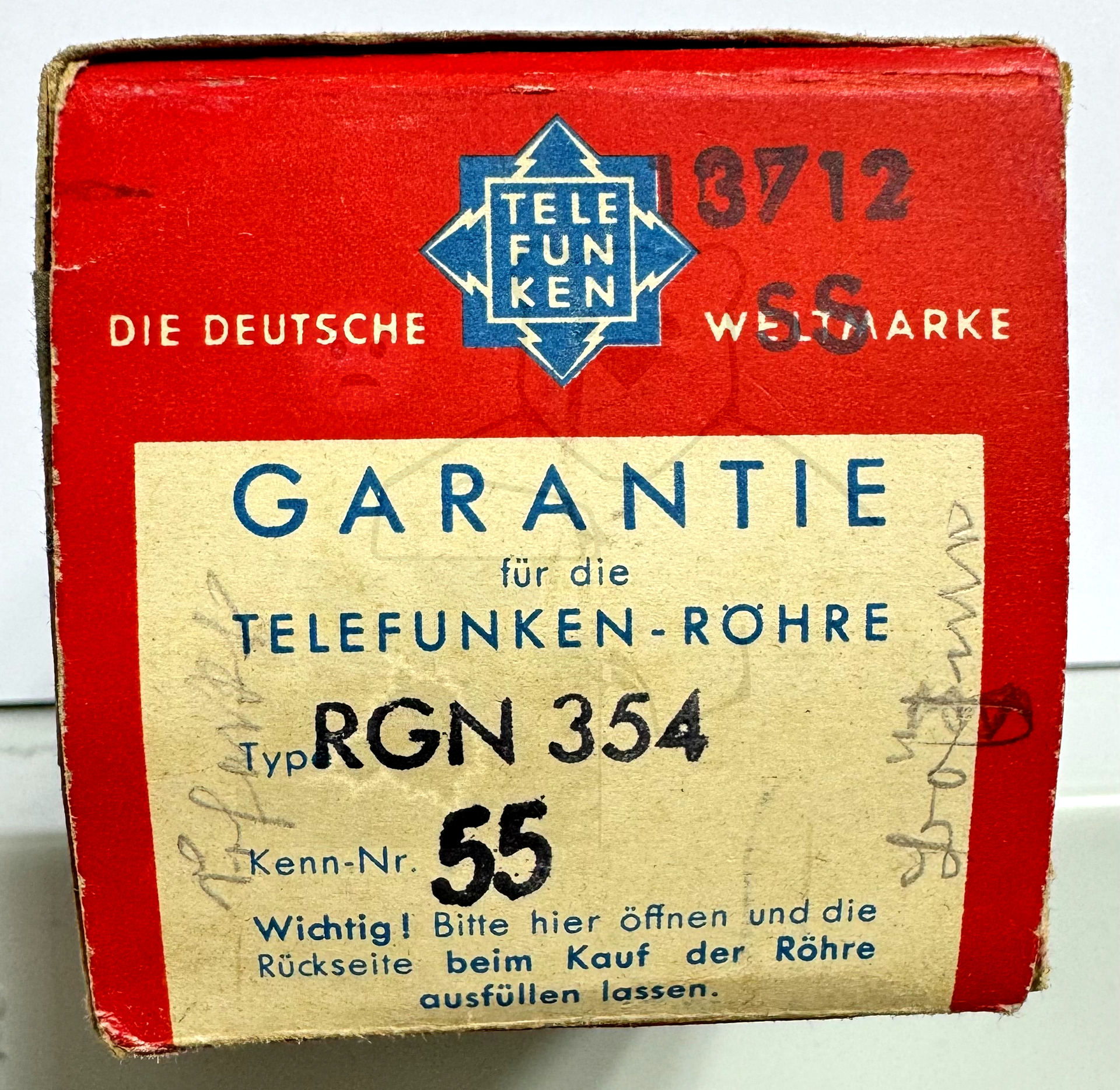 Röhre RGN354 #6369 Verpackung Bild 2