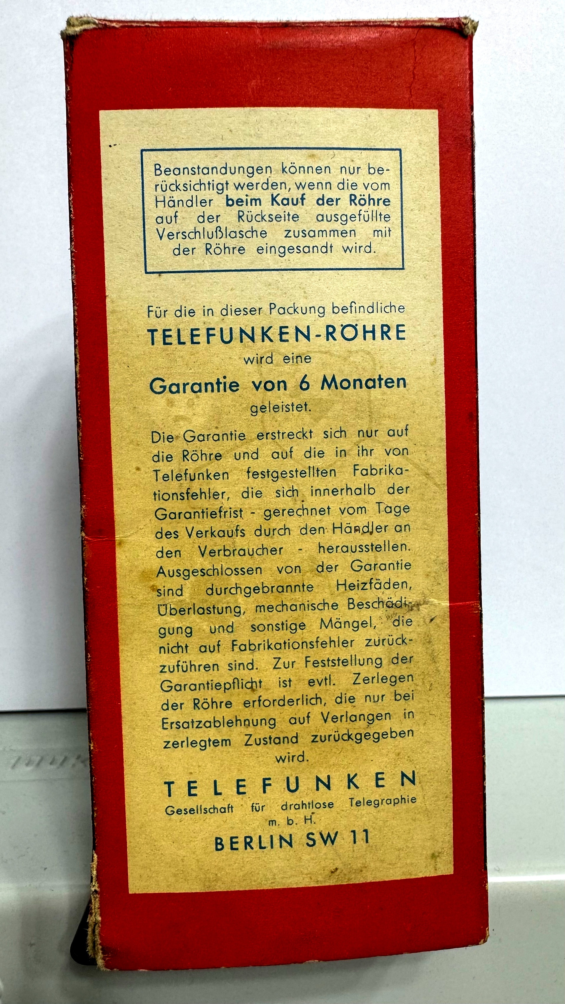 Röhre RGN354 #6369 Verpackung Bild 5
