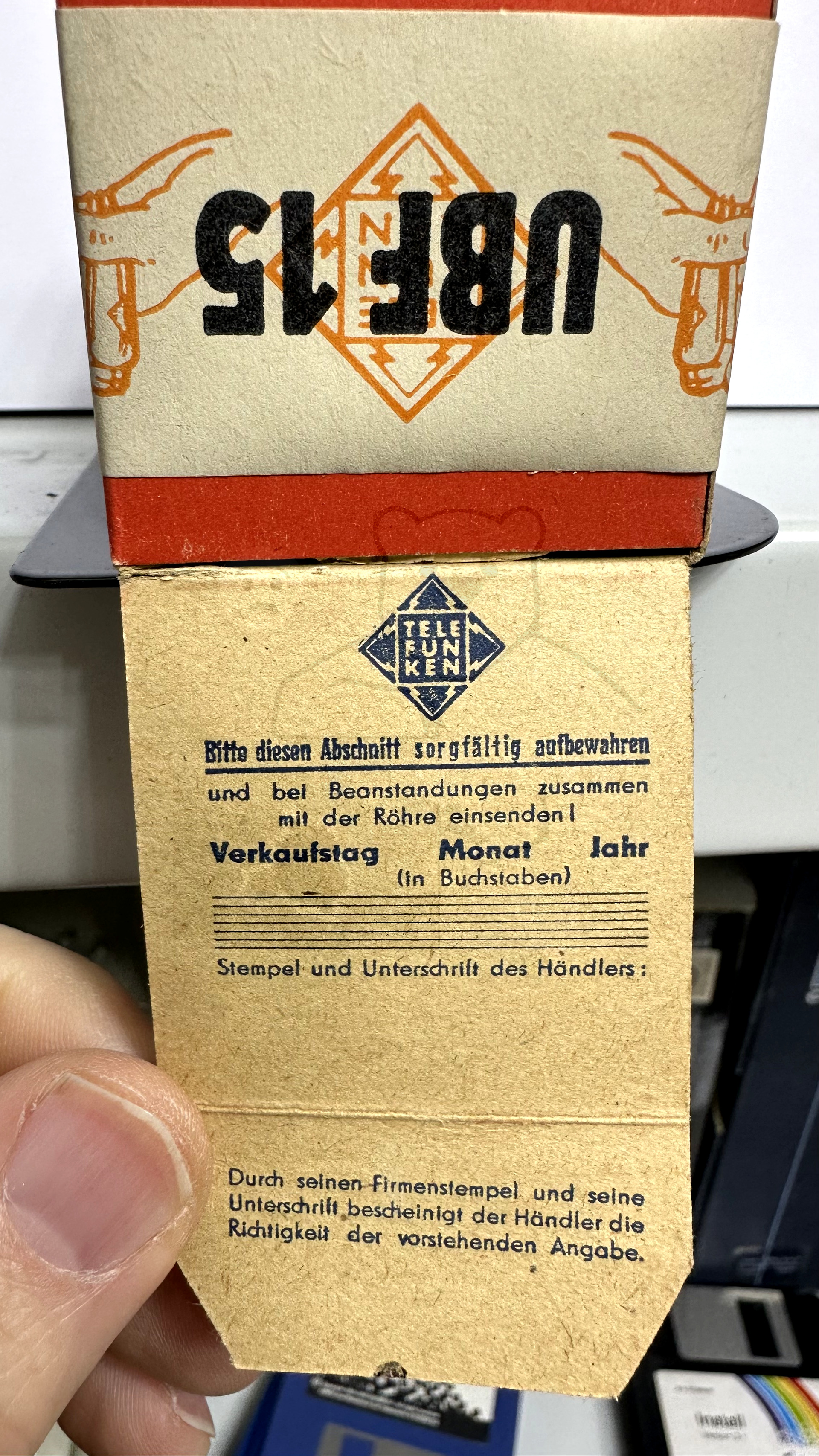 Röhre UBF15 #6825 Verpackung Bild 5