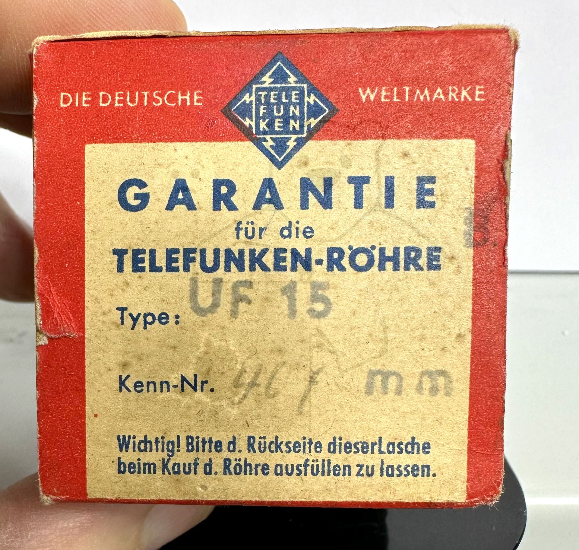 Röhre UF15 #7692 Verpackung Bild 5